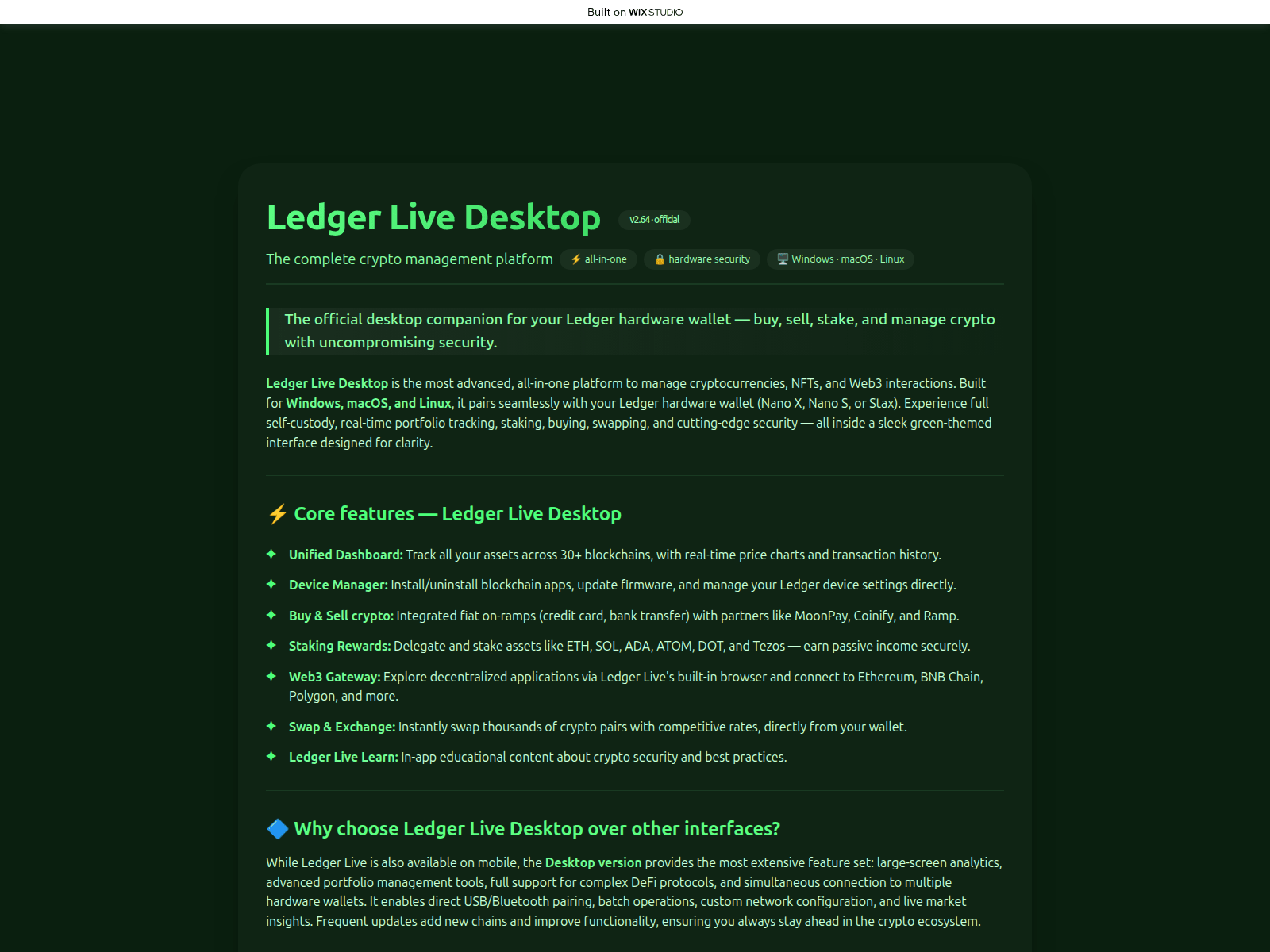 Screenshot of users-desktop.wixstudio.com