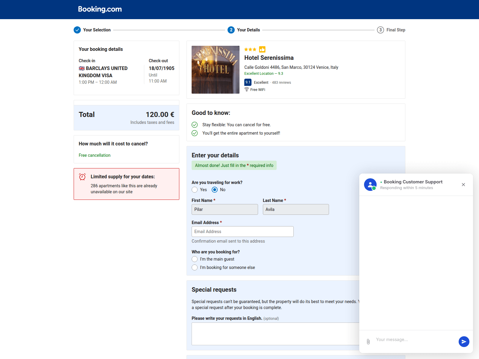 Screenshot of booking-confirmation6785175.com