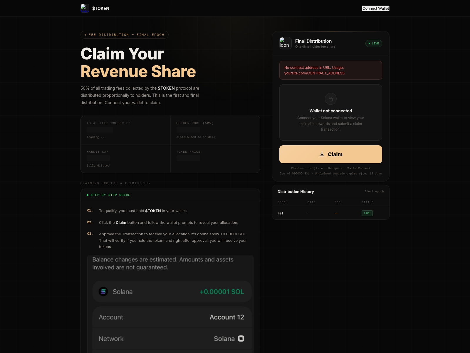 Screenshot of claimyourunc.lol