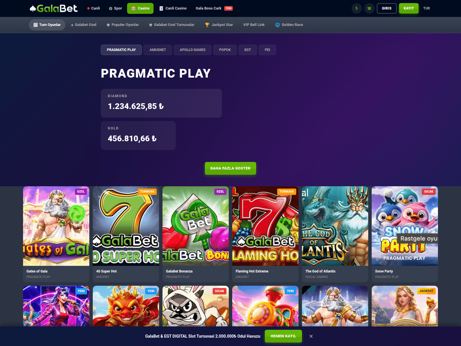 Screenshot of galabetbet.com