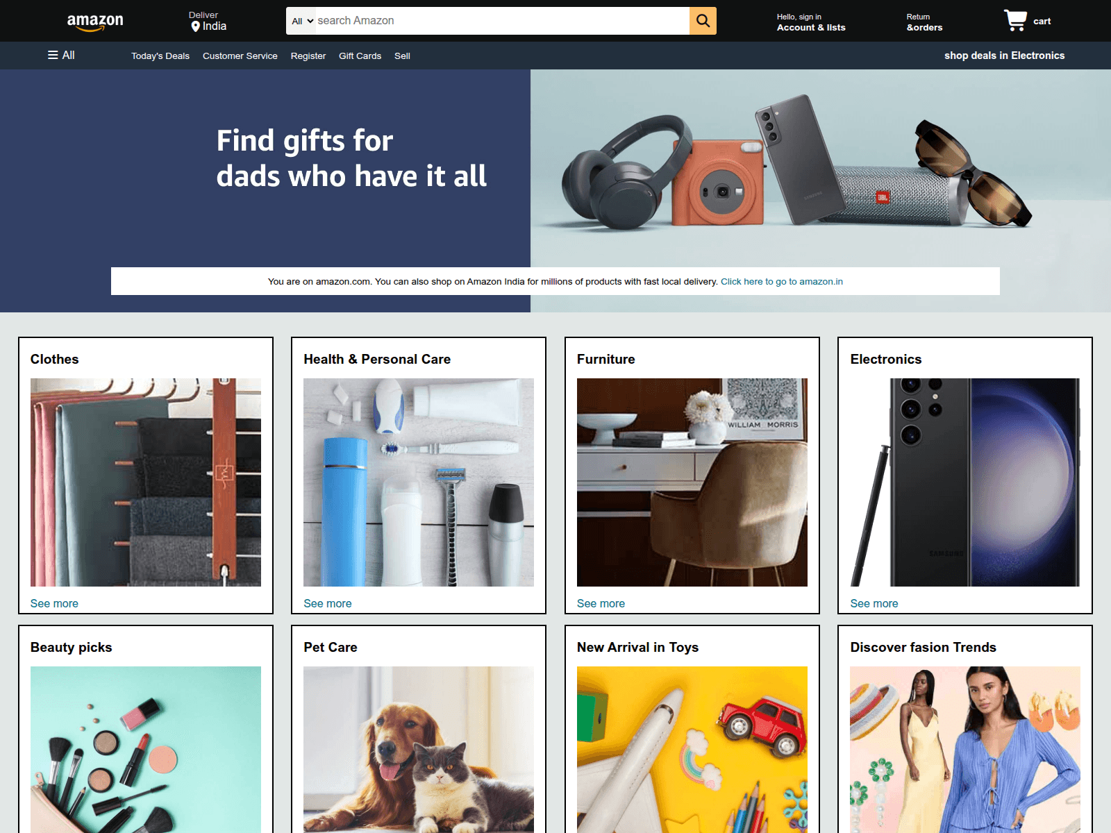 Screenshot of amazon-clone-azure-pi.vercel.app