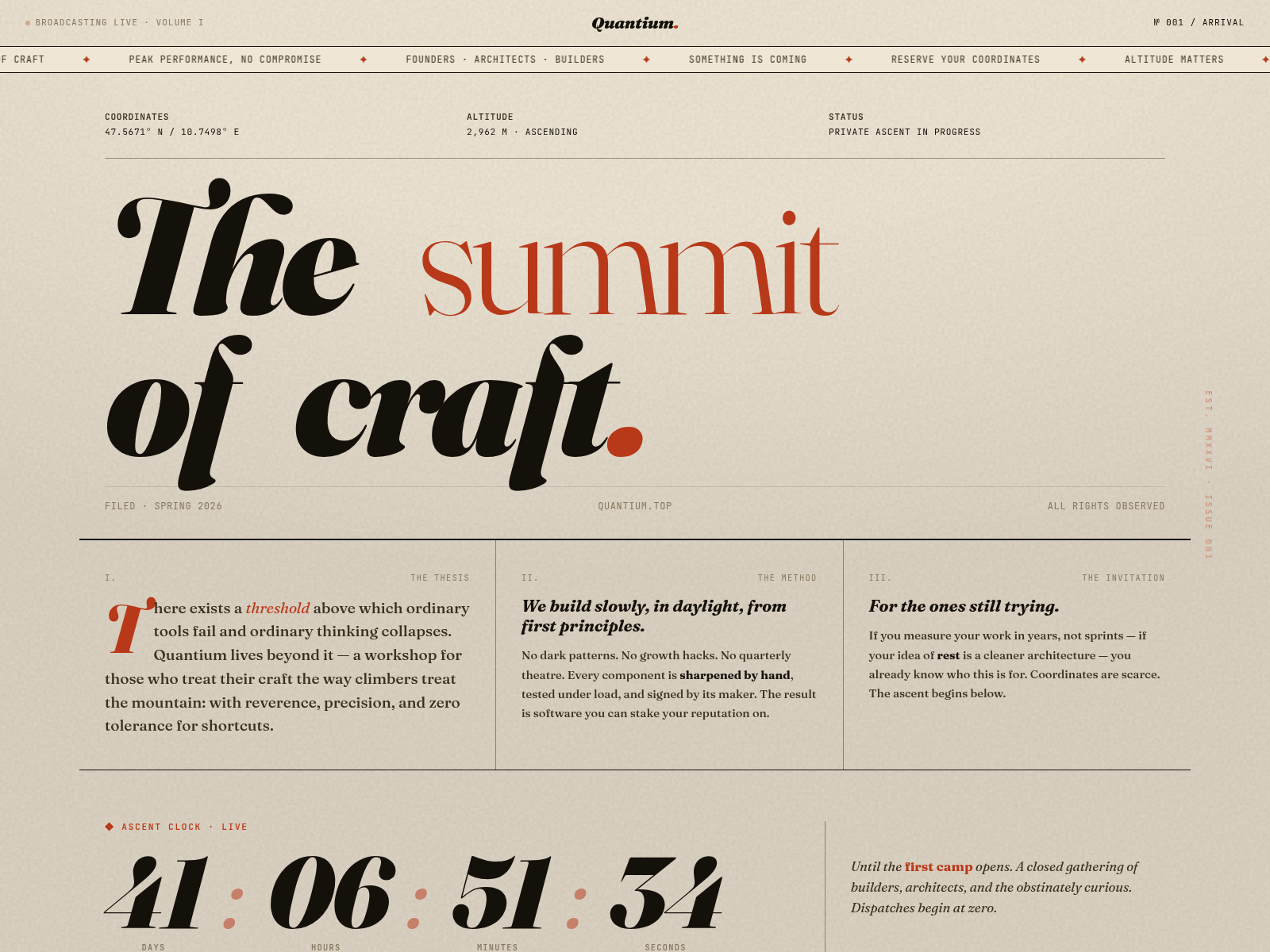 Screenshot of quantium.top