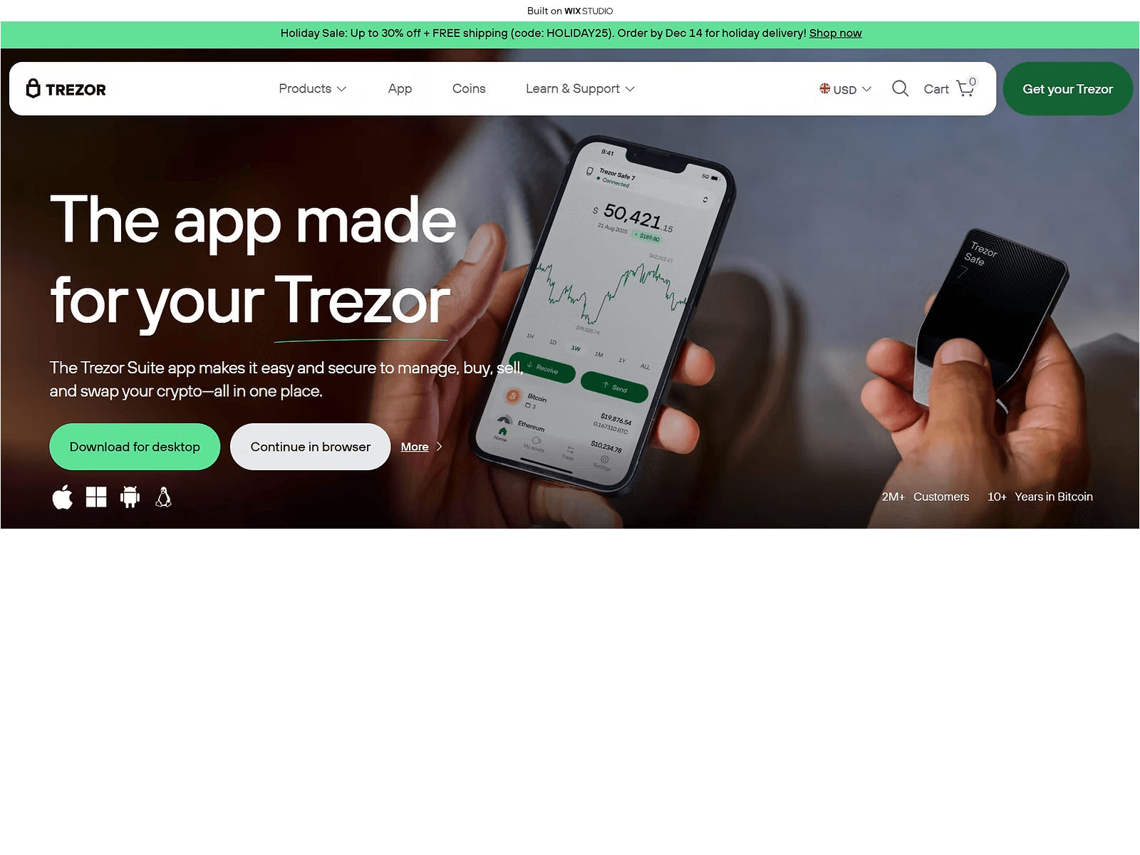Screenshot of appssuites-trexor.wixstudio.com