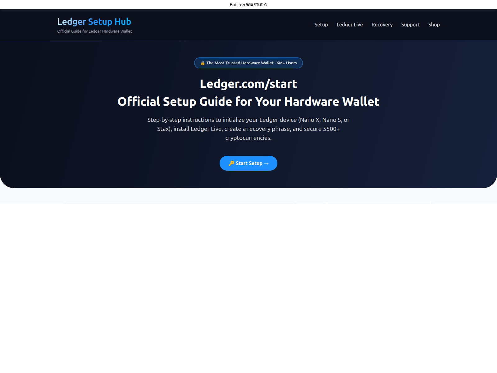Screenshot of ledge-startapp.wixstudio.com