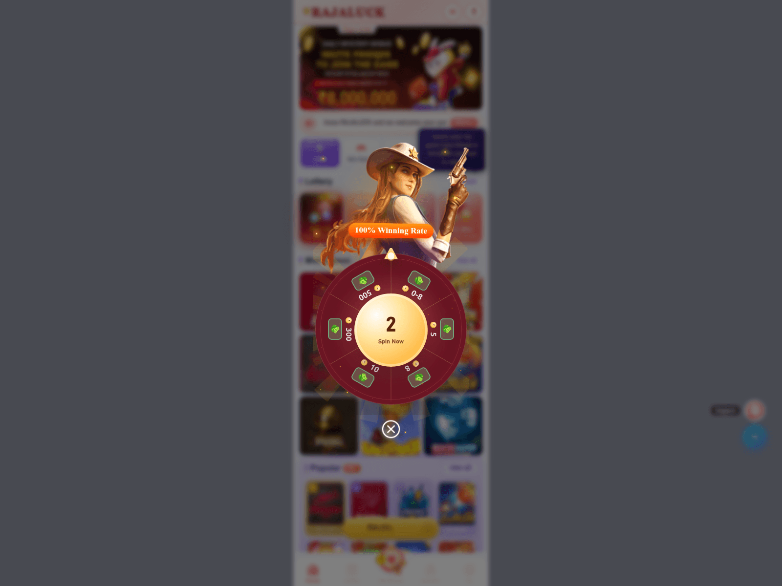 Screenshot of rajaluck.co