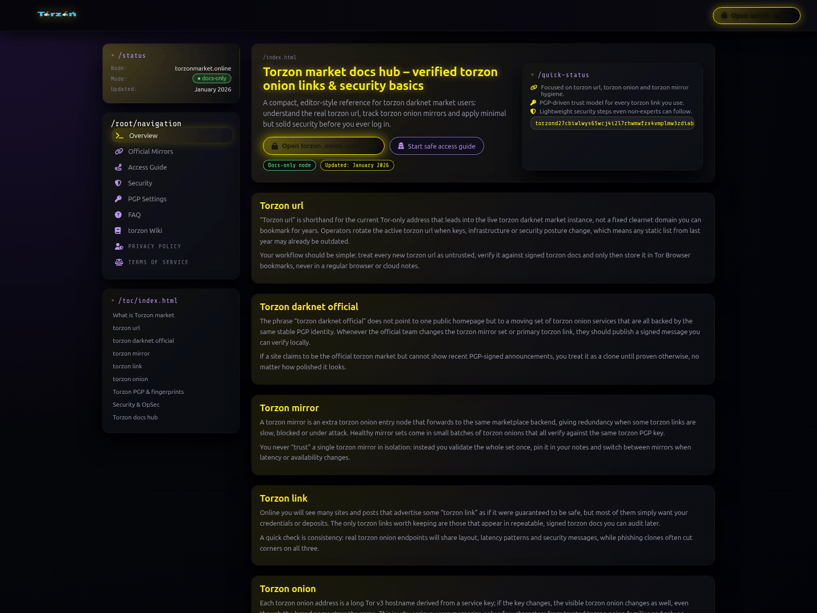 Screenshot of torzonmirroronline.com