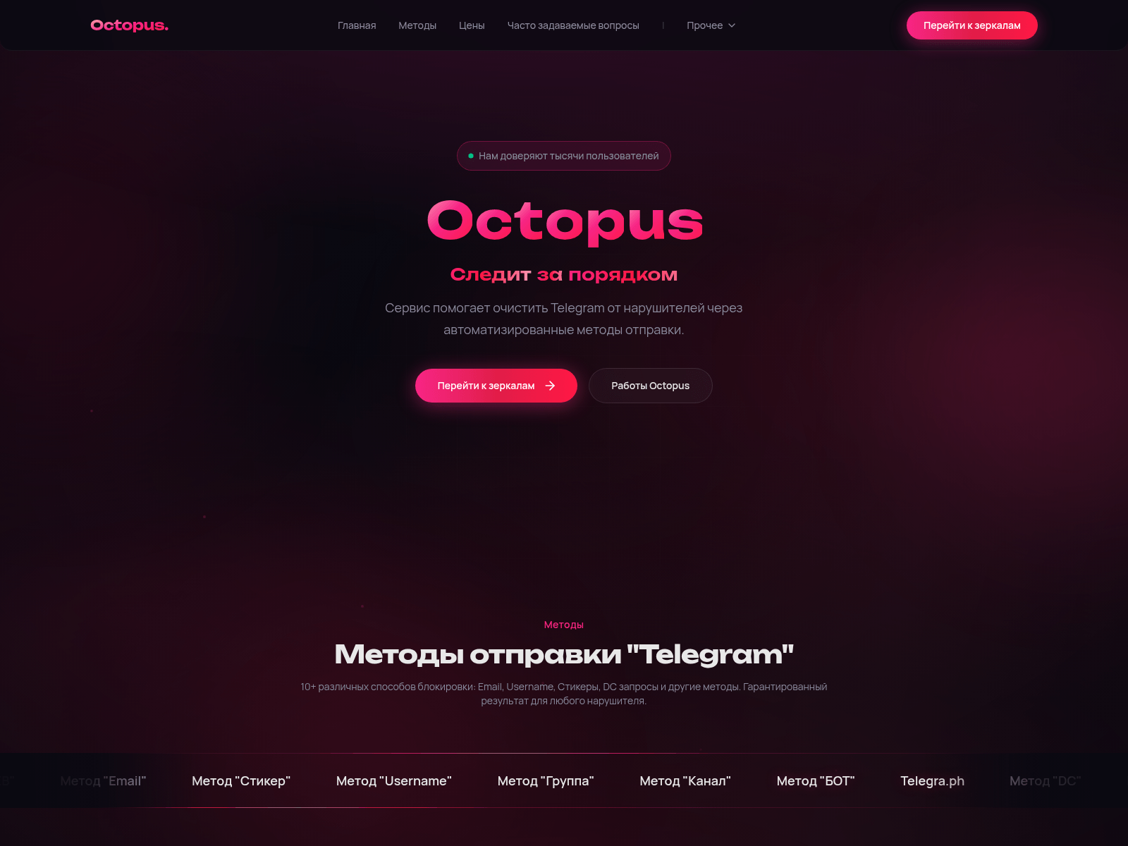 Screenshot of octopussnos.ru