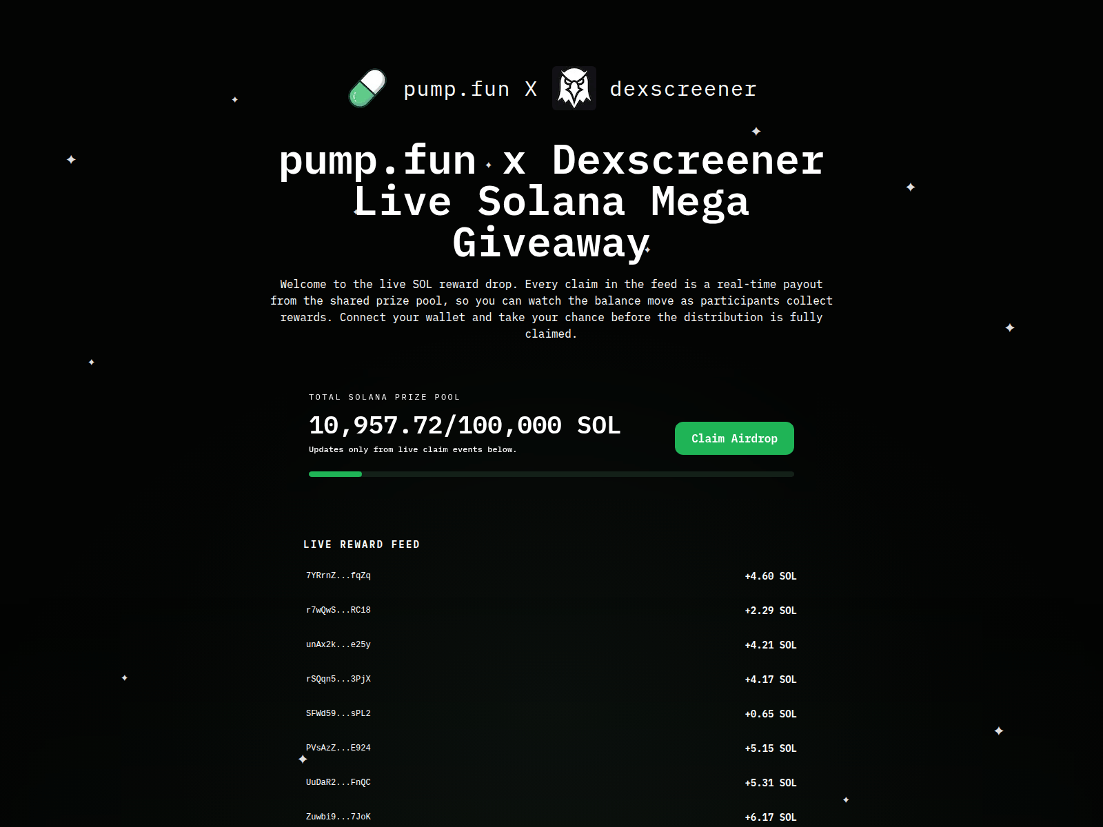 Screenshot of dexdrop.live