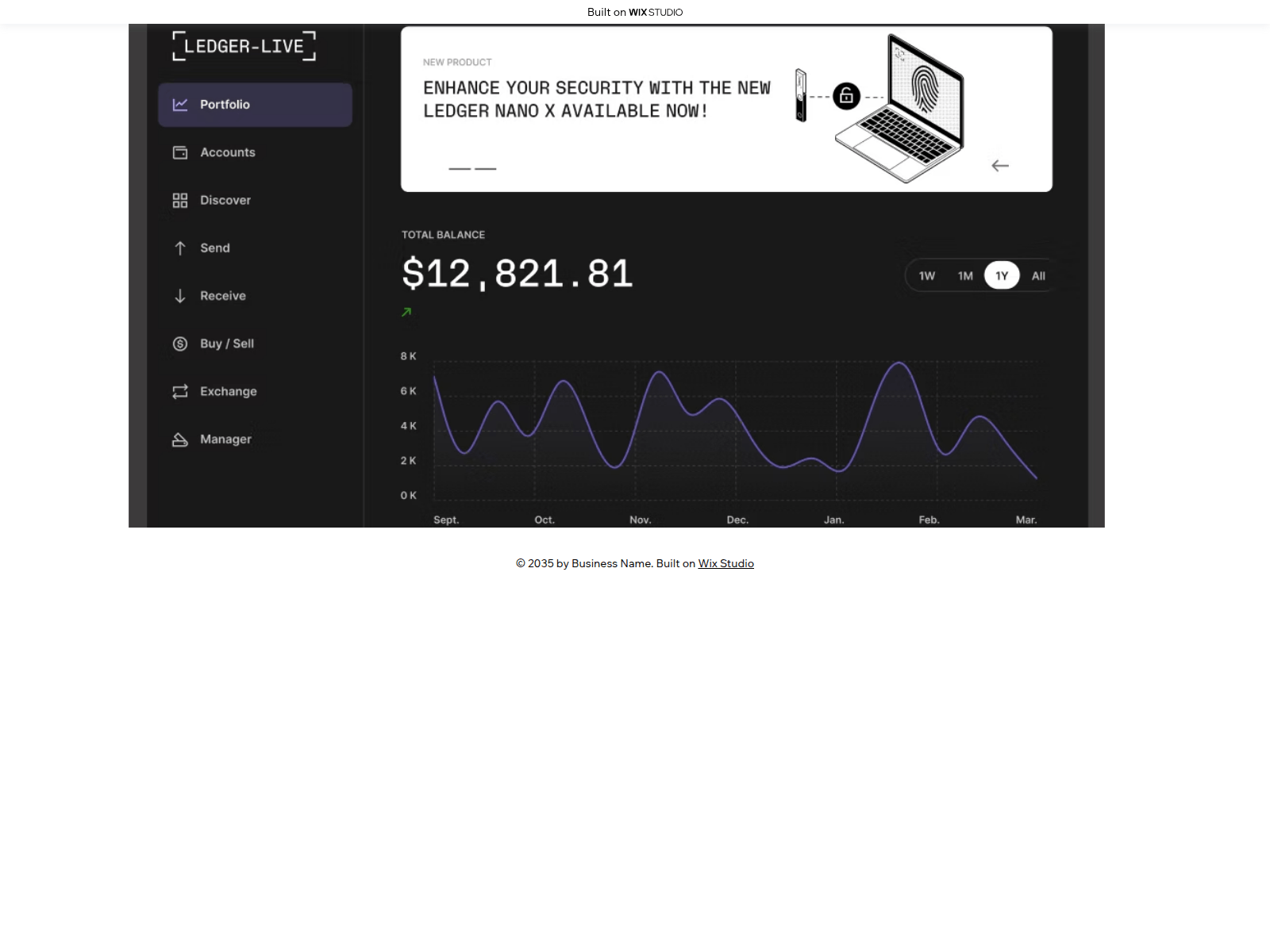 Screenshot of homepage-live.wixstudio.com