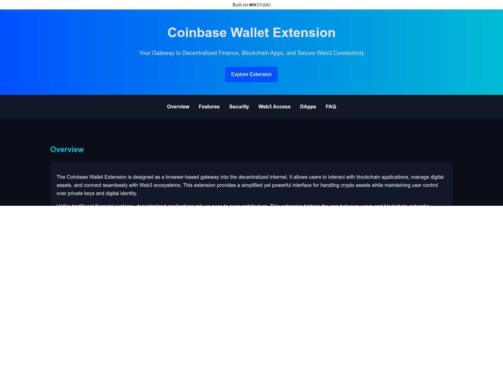 Screenshot of browser-extensionss.wixstudio.com