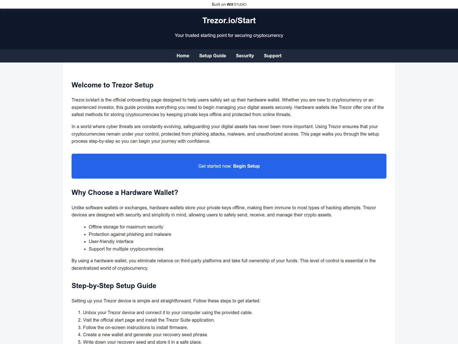 Screenshot of startsio-trezro.wixstudio.com