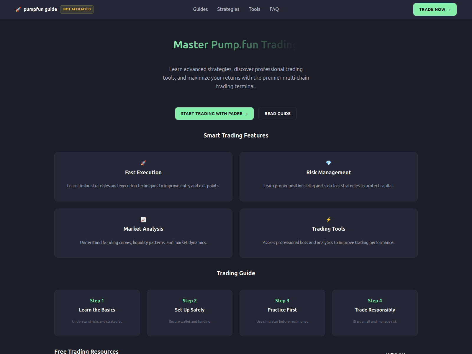 Screenshot of pumpfunguide.pages.dev