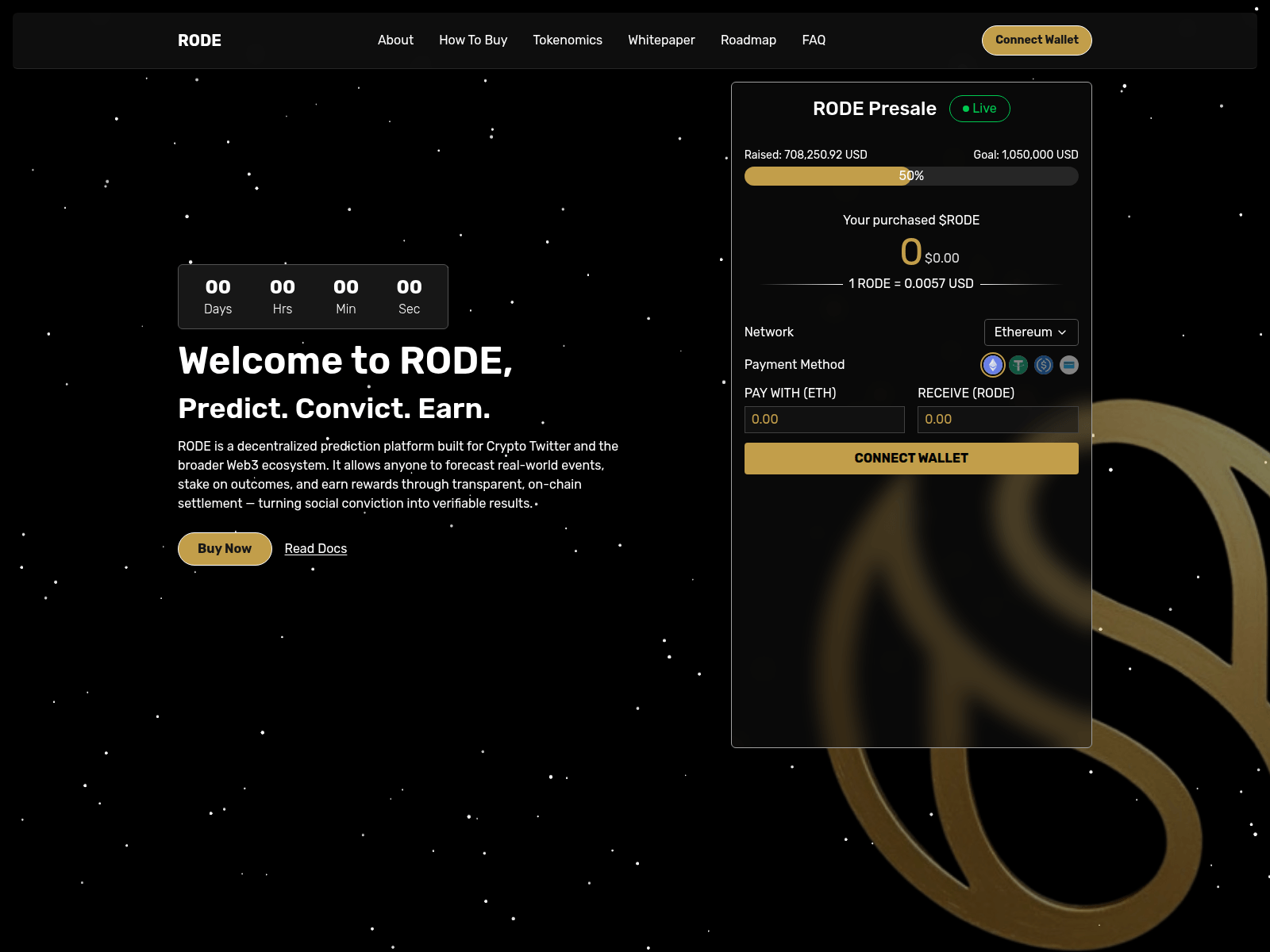 Screenshot of rode.finance