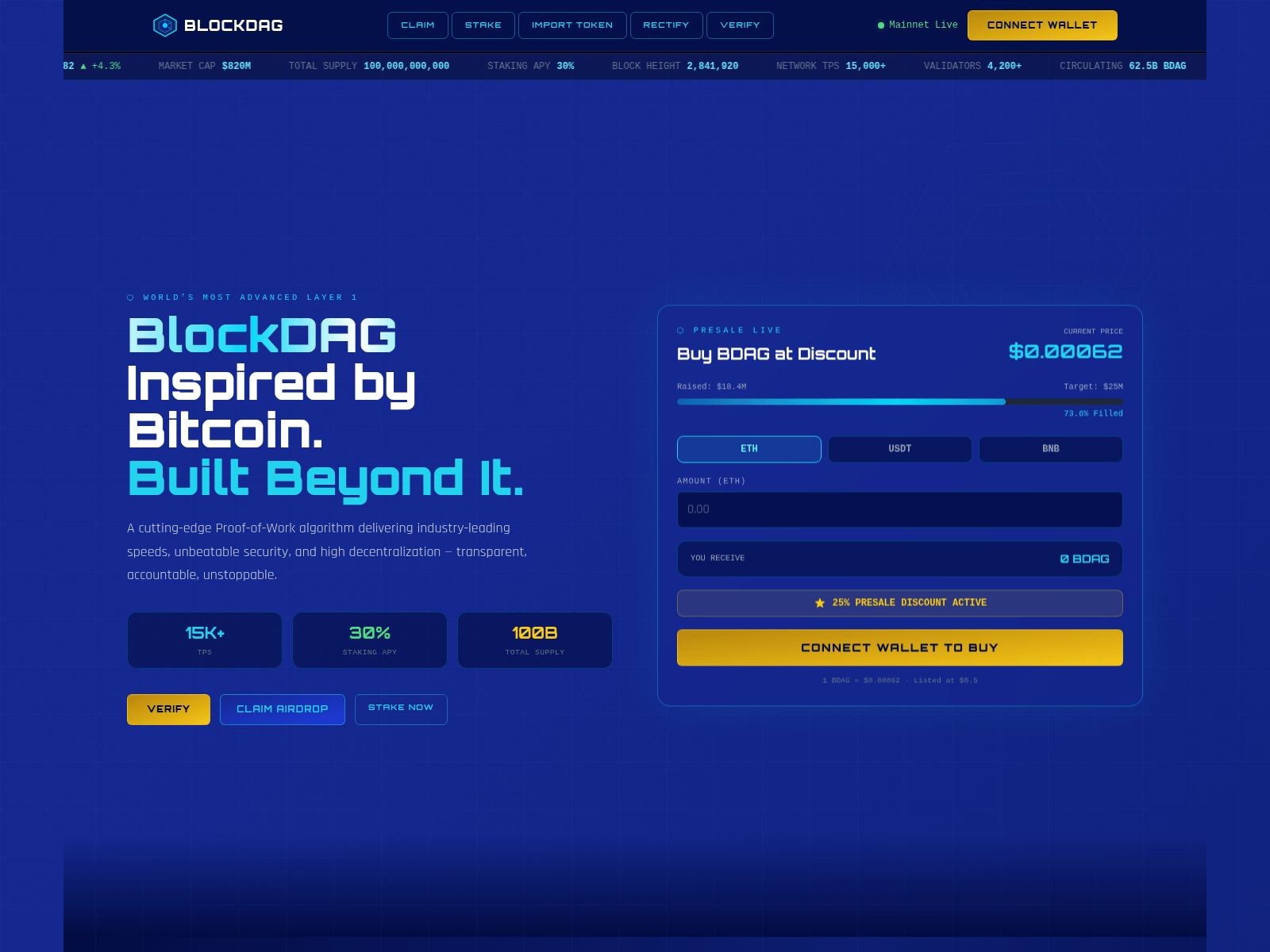 Screenshot of blockdag-chain.live