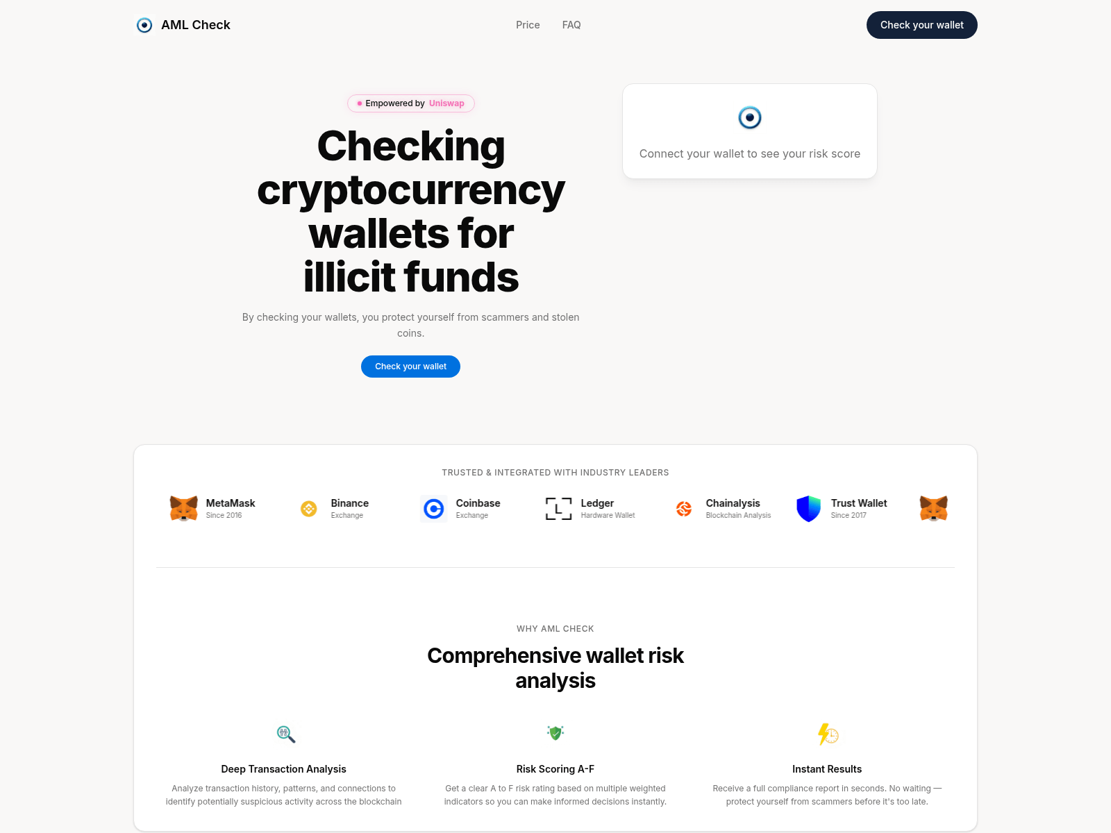 Screenshot of mobile.checkyourcrypto.com