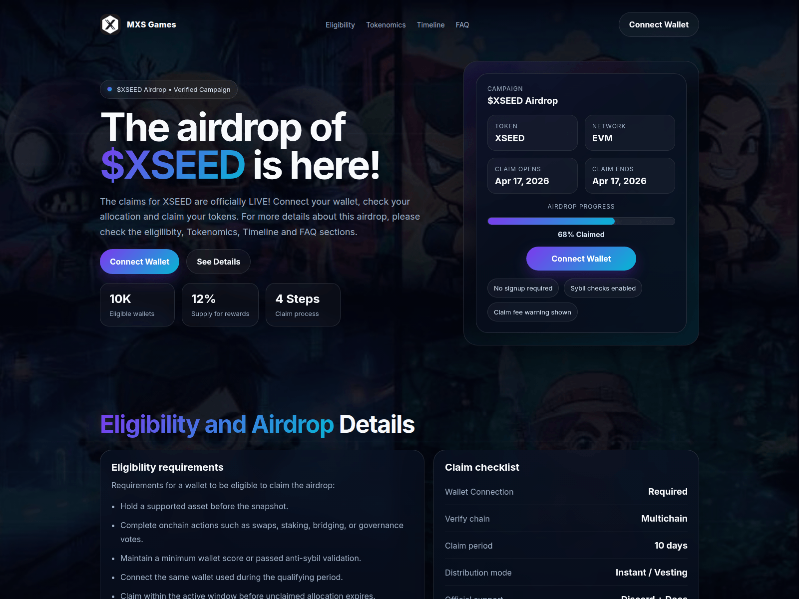 Screenshot of metaxseed.xyz