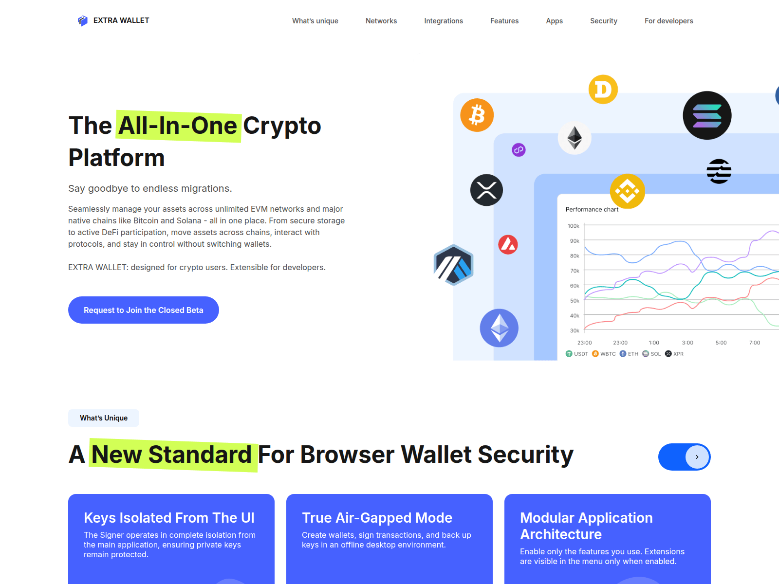 Screenshot of www.extrawallet.app