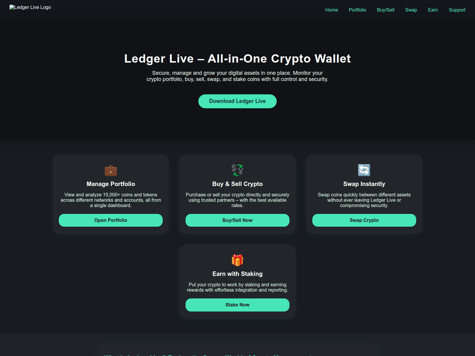 Screenshot of site-ledgrlive-eng.pages.dev