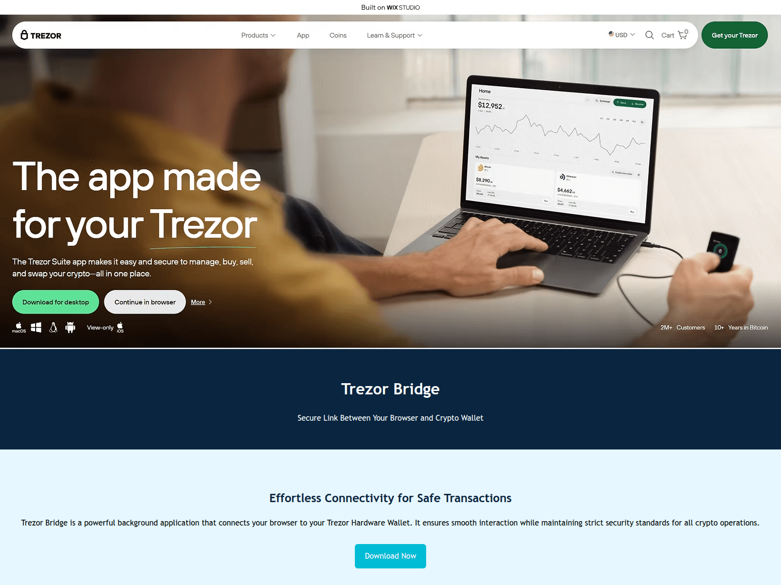 Screenshot of intro-bridgeapps.wixstudio.com