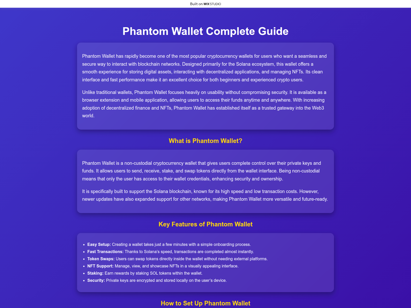 Screenshot of pphantomwa.wixstudio.com