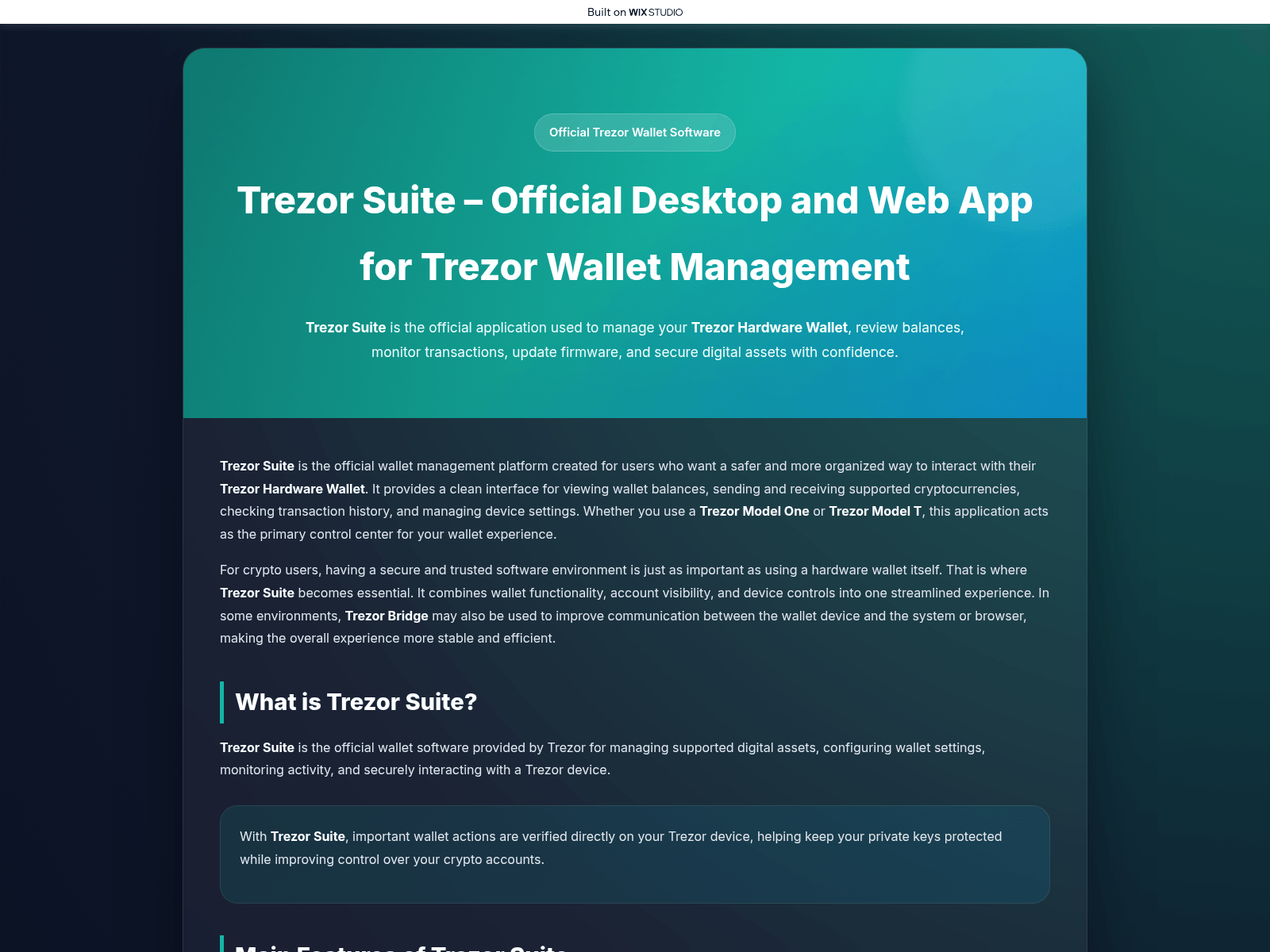 Screenshot of iotrezer-suites.wixstudio.com