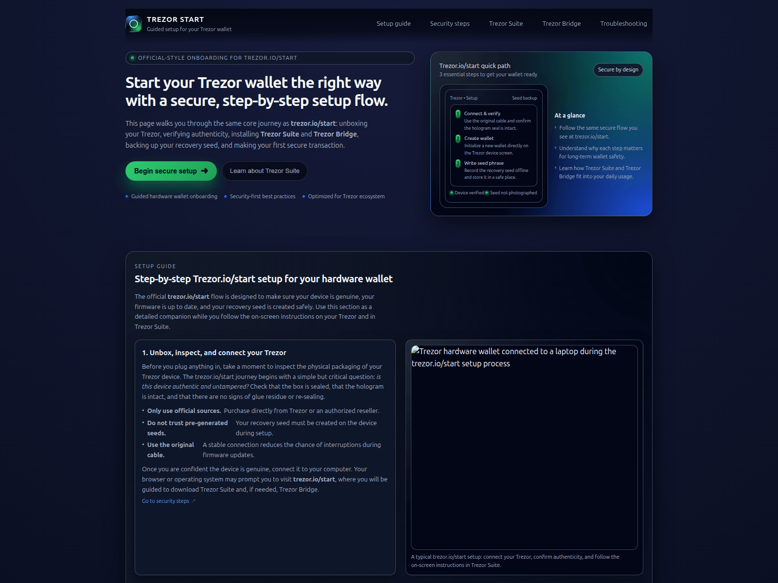 Screenshot of trezor-io.start-us.workers.dev