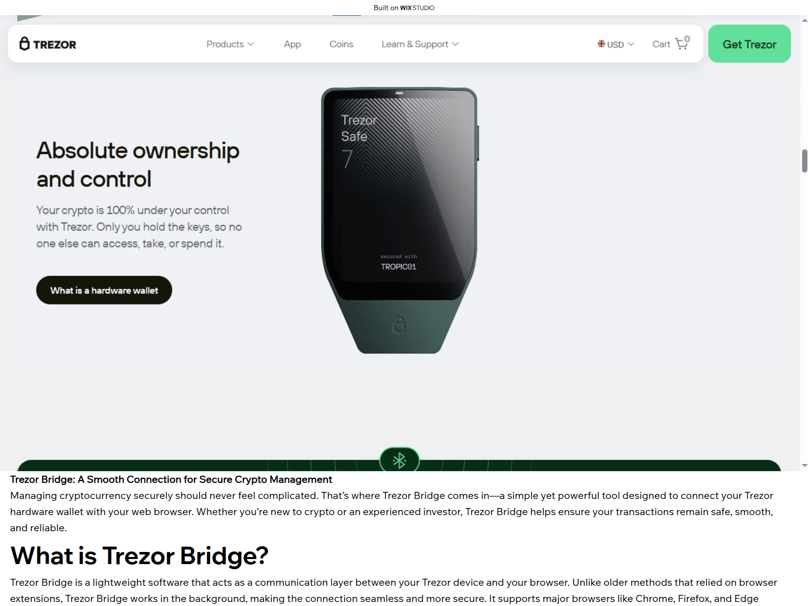Screenshot of bridge-open.wixstudio.com