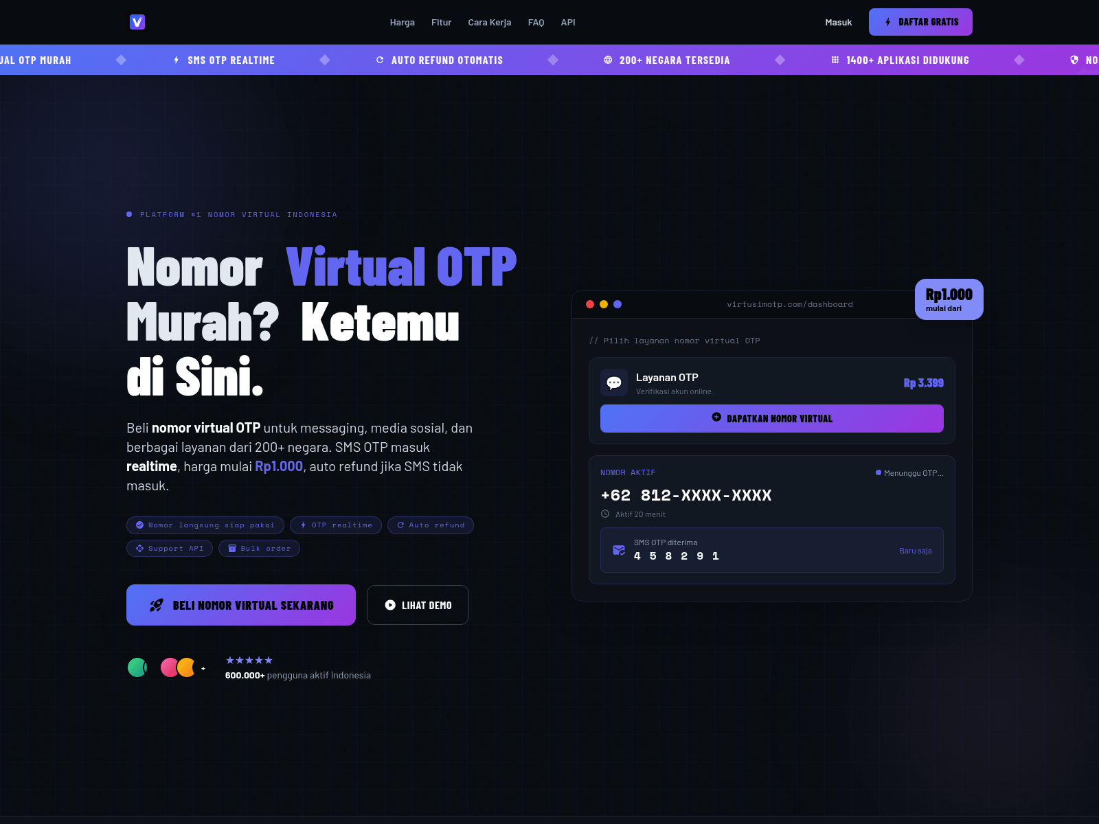 Screenshot of virtusimotp.com