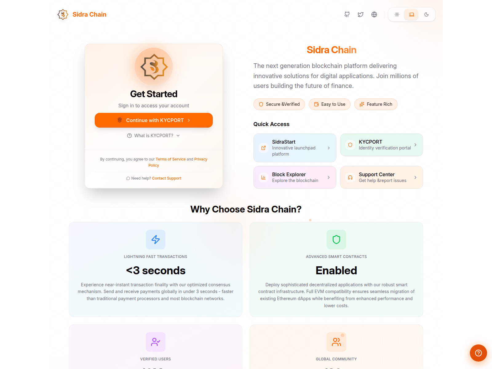Screenshot of sidrachainlogin.com