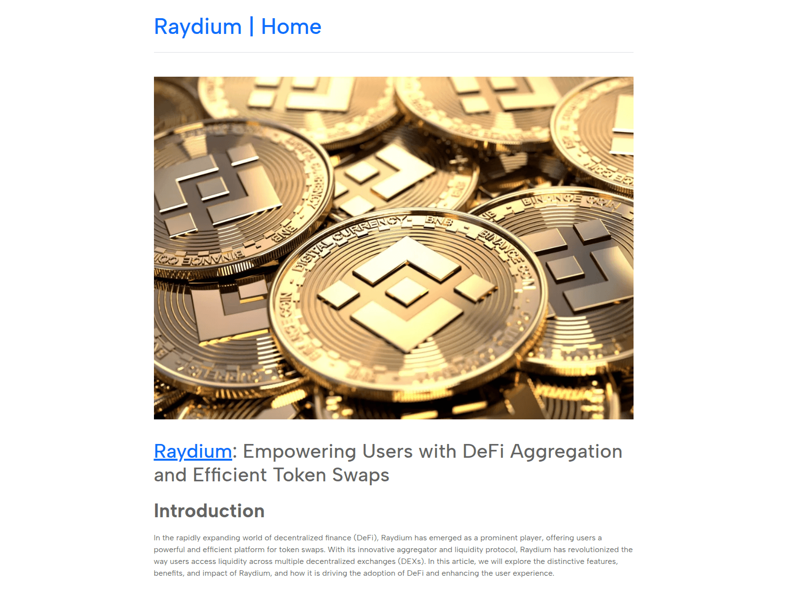 Screenshot of raydiumm.github.io