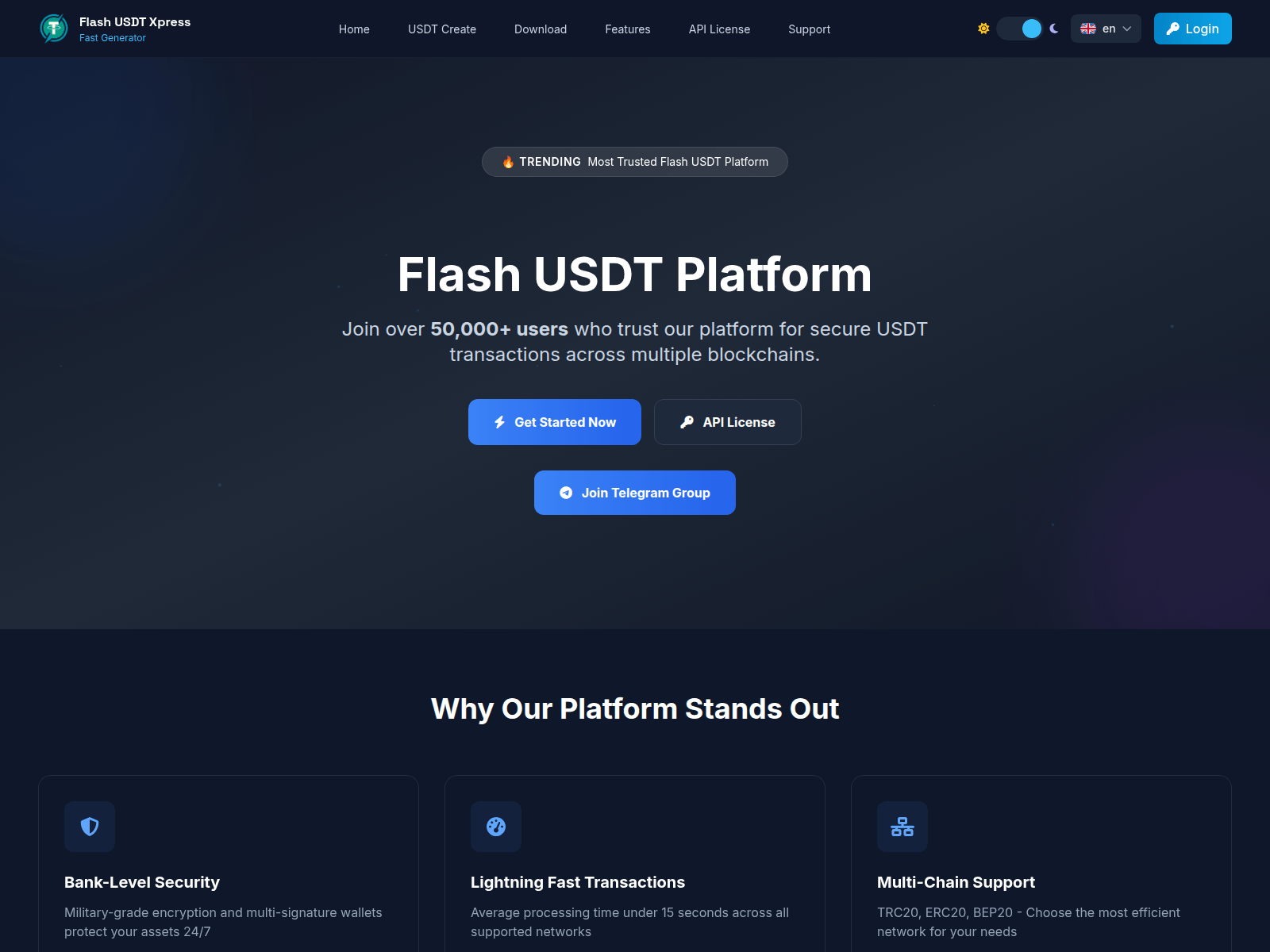 Screenshot of flashusdt.site