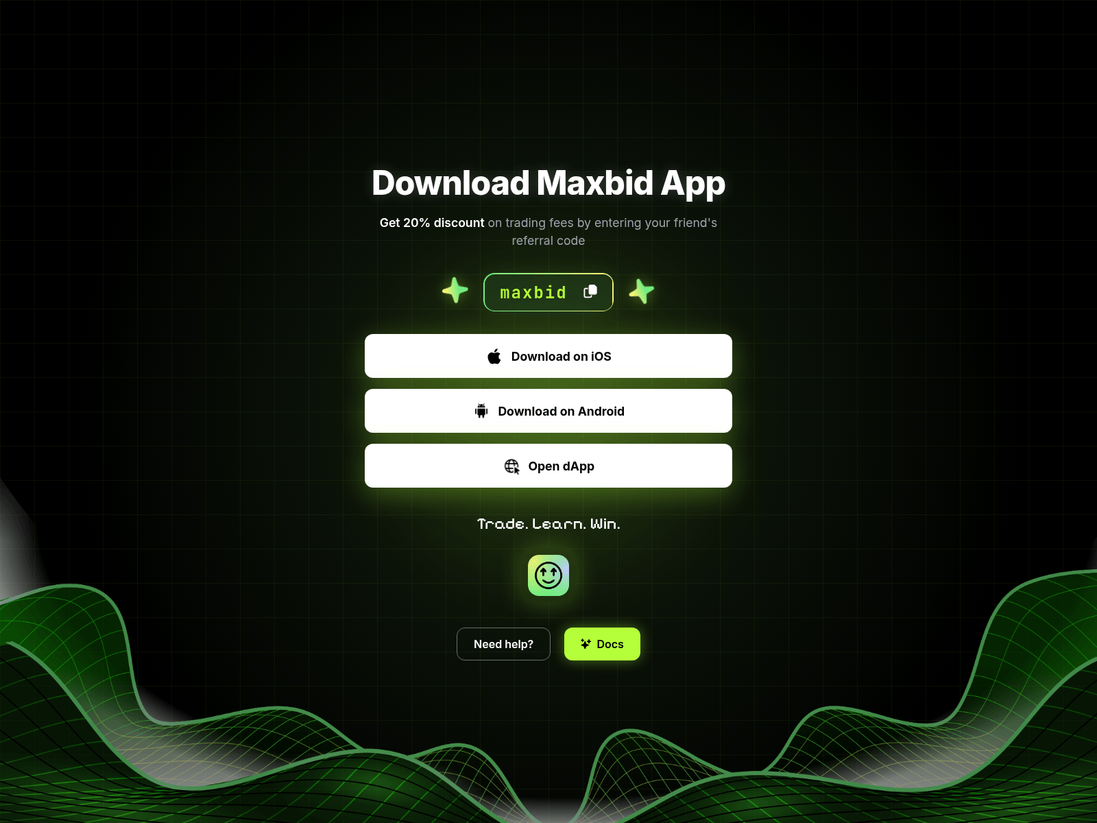 Screenshot of referral.maxbid.pro