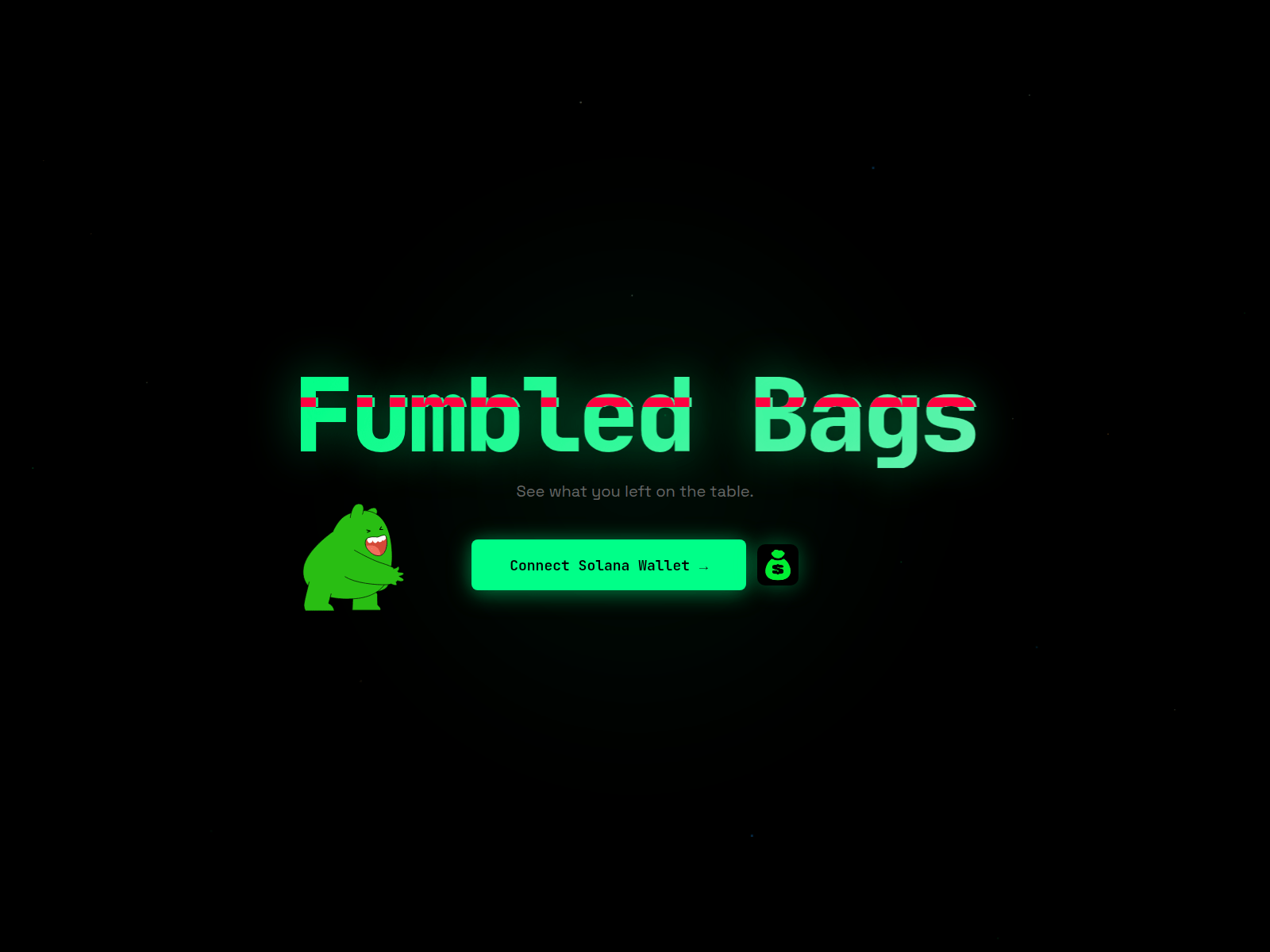 Screenshot of fumbledbags.fun