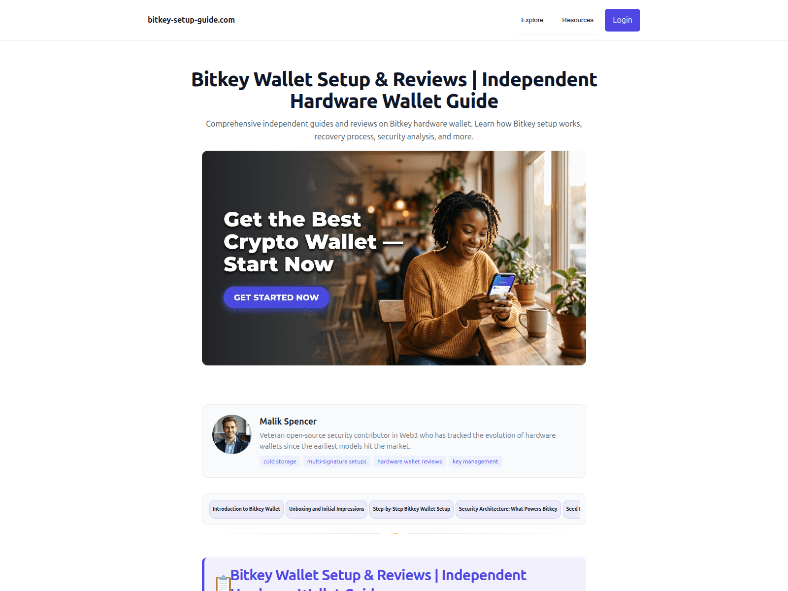Screenshot of bitkey-setup-guide.pages.dev