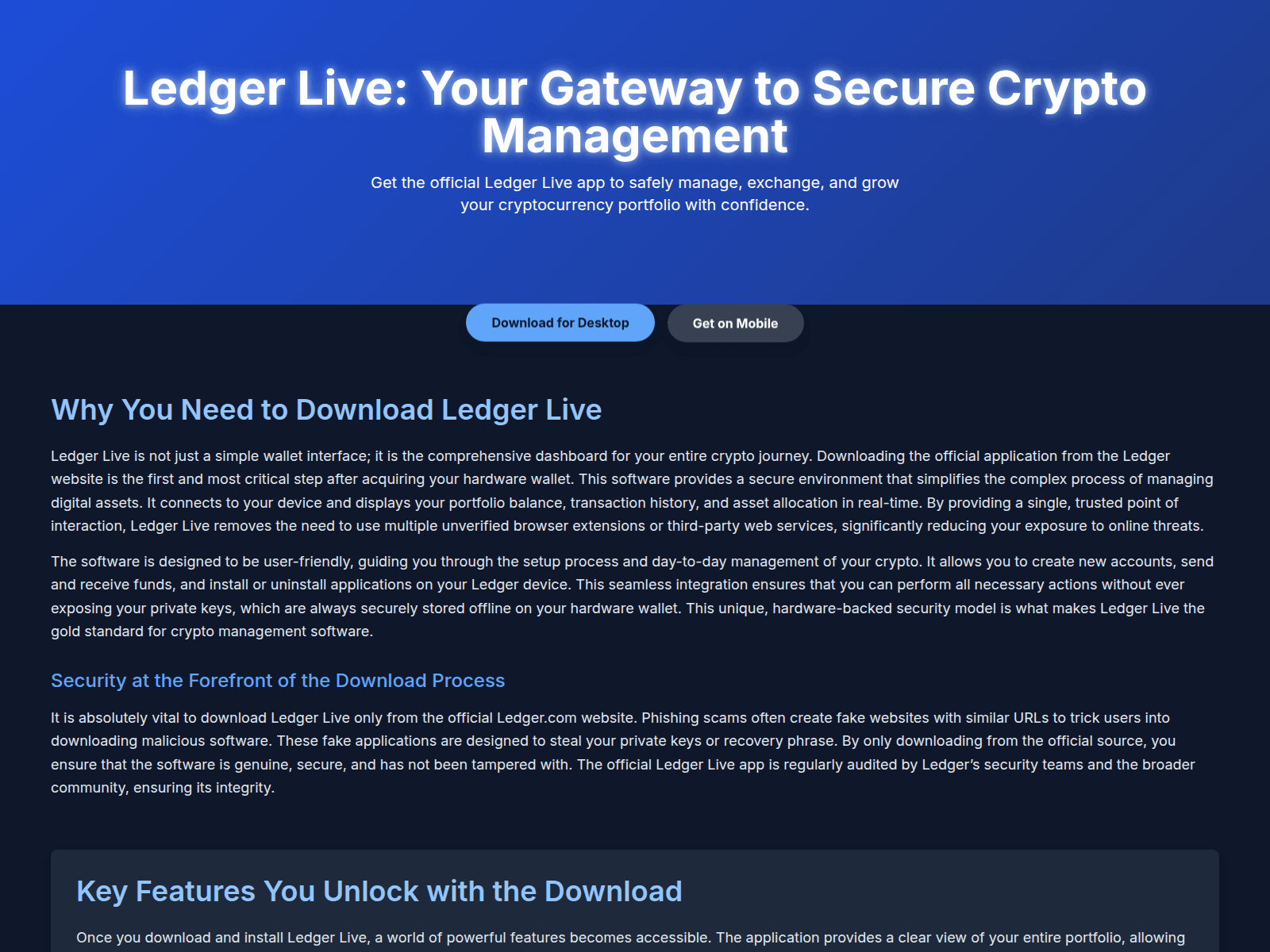 Screenshot of help-ledger-download.pages.dev