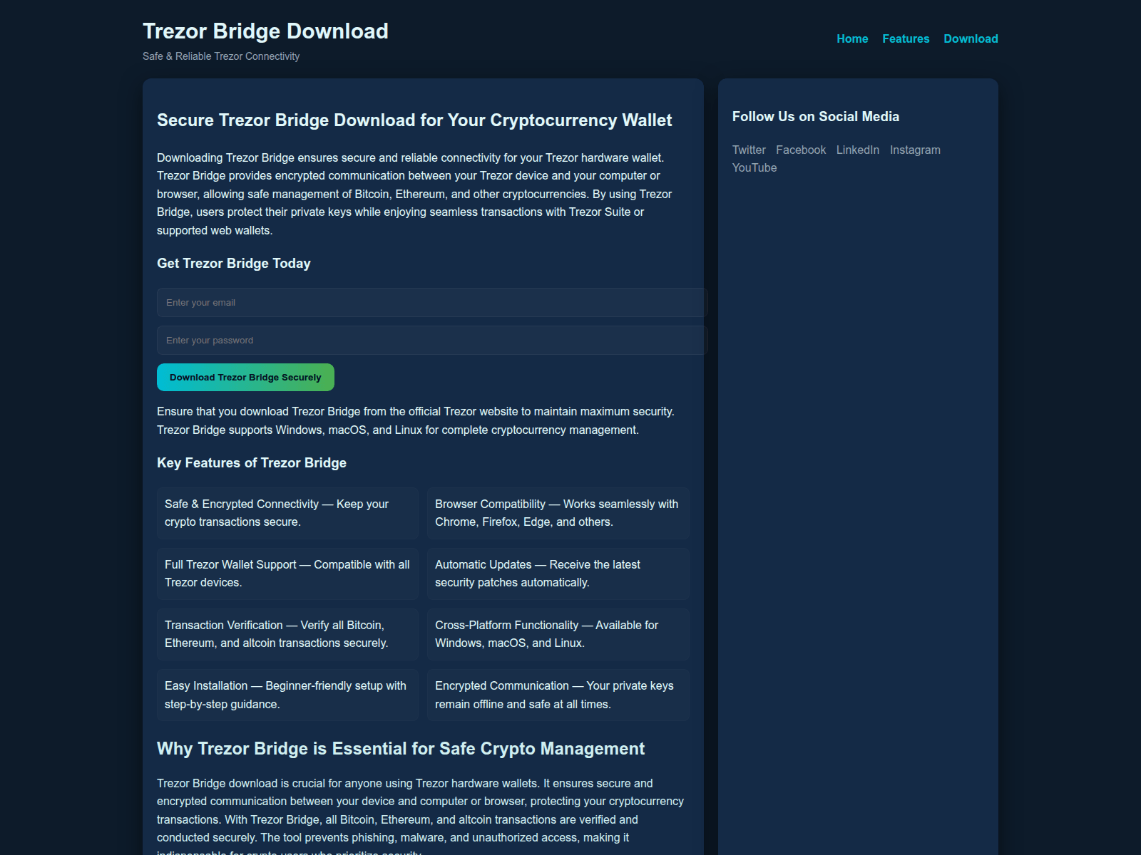 Screenshot of start-trez-bridge.pages.dev
