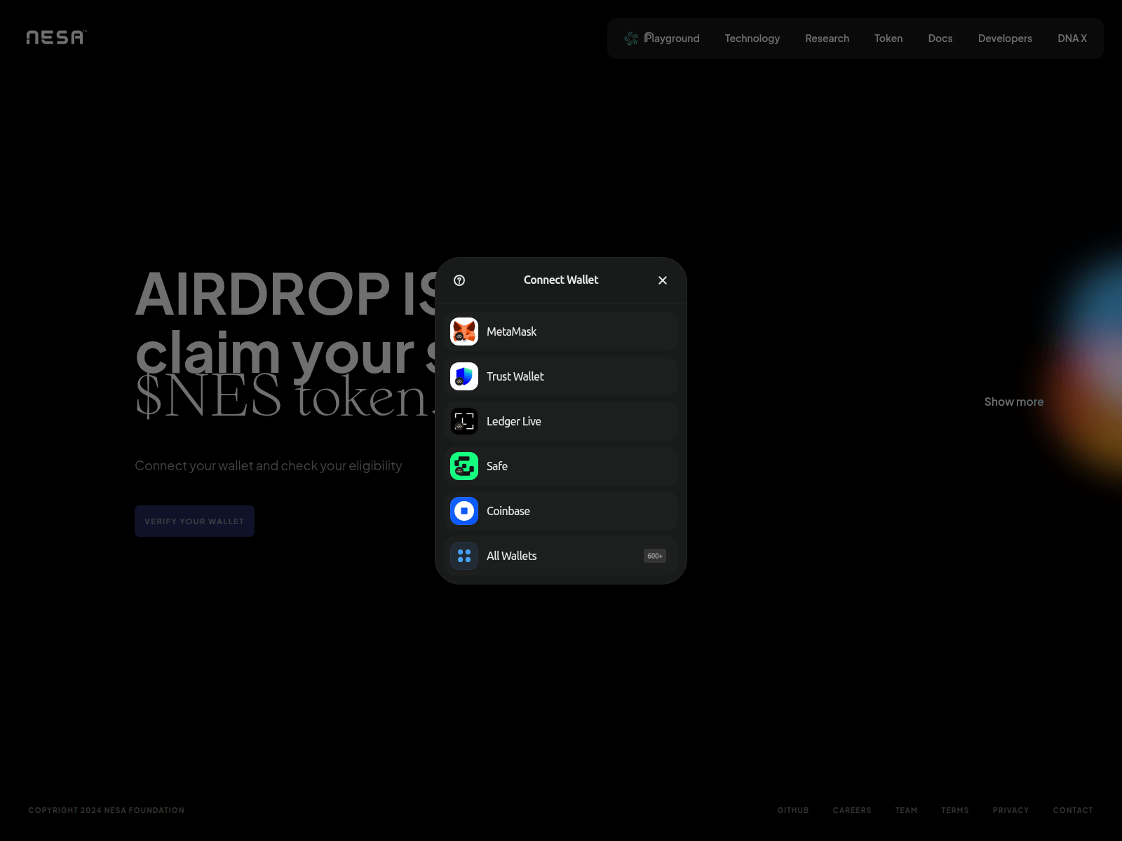 Screenshot of nesa-connect.pages.dev