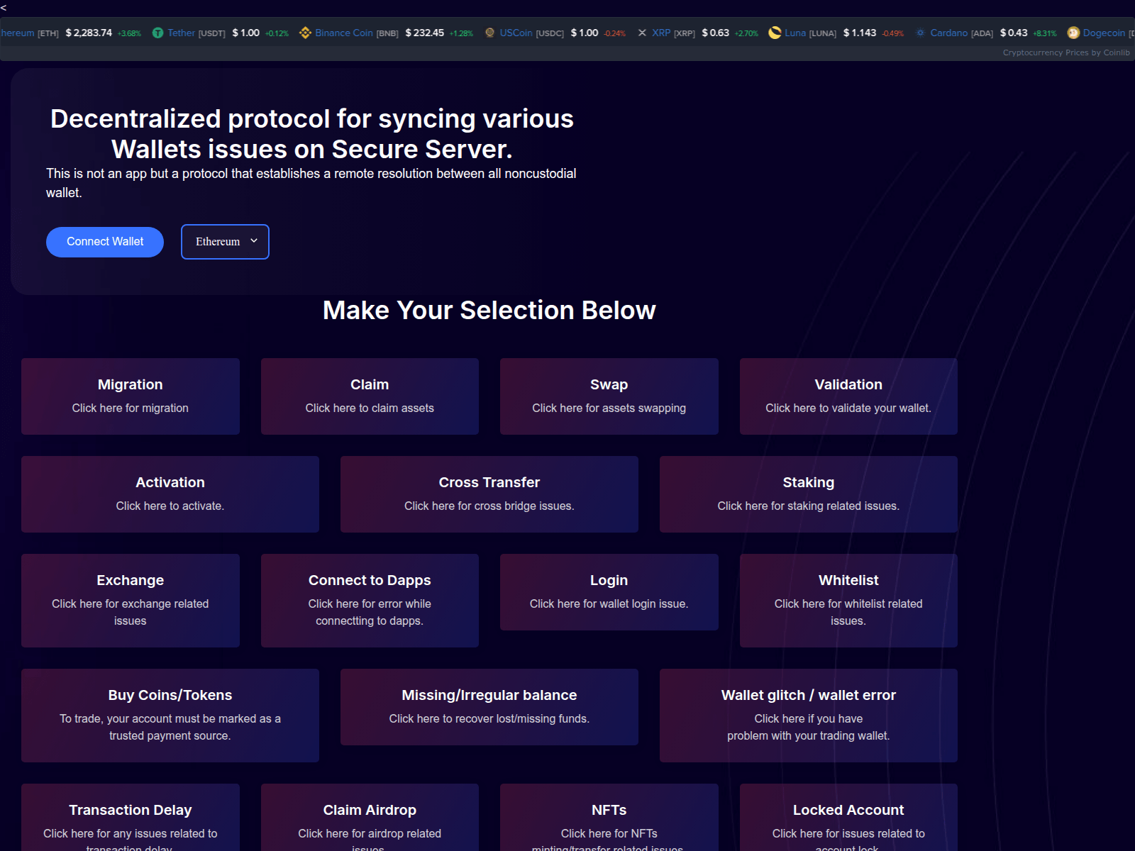 Screenshot of fixwebrectification.pages.dev
