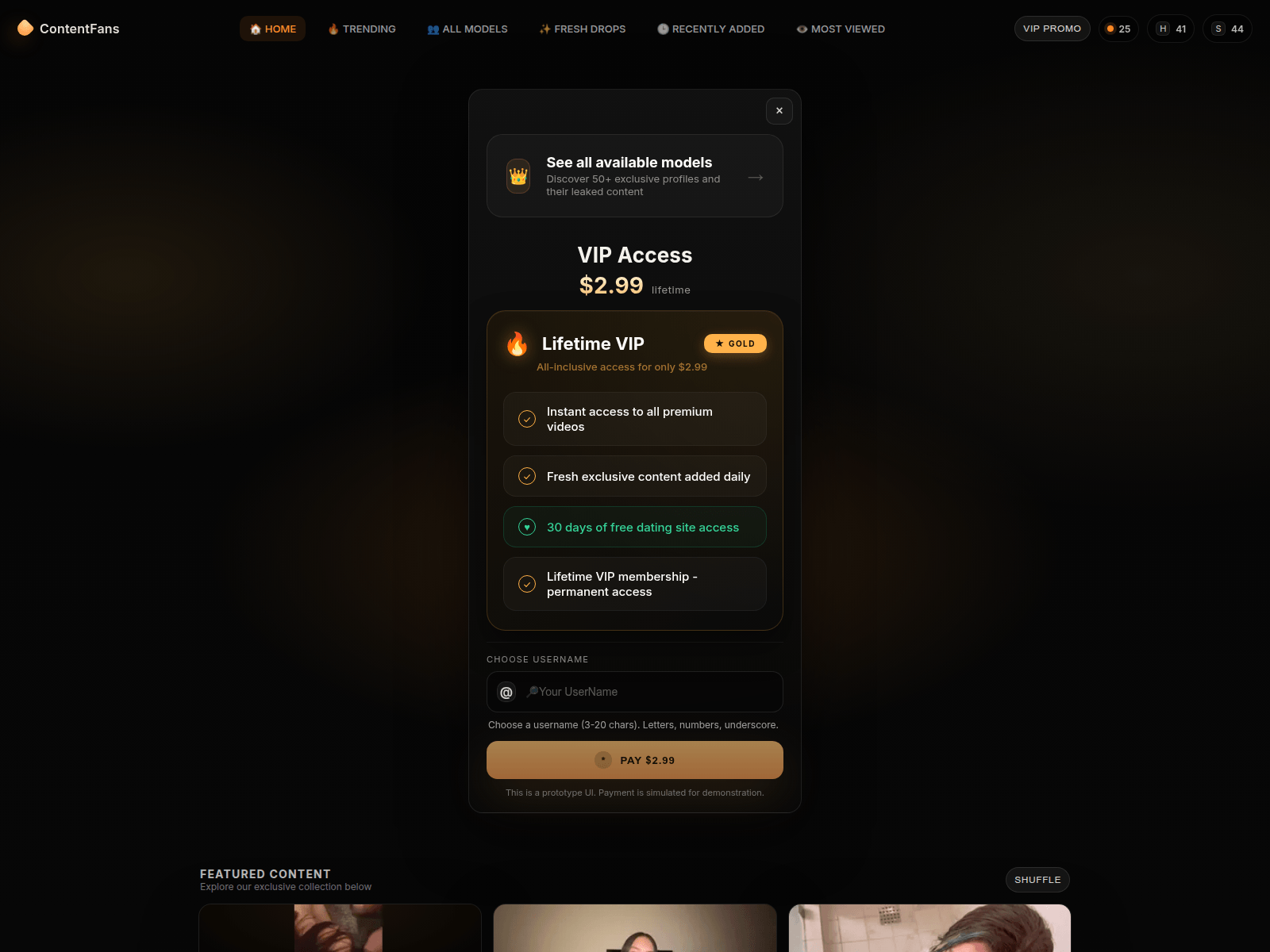 Screenshot of vipleaks.xyz