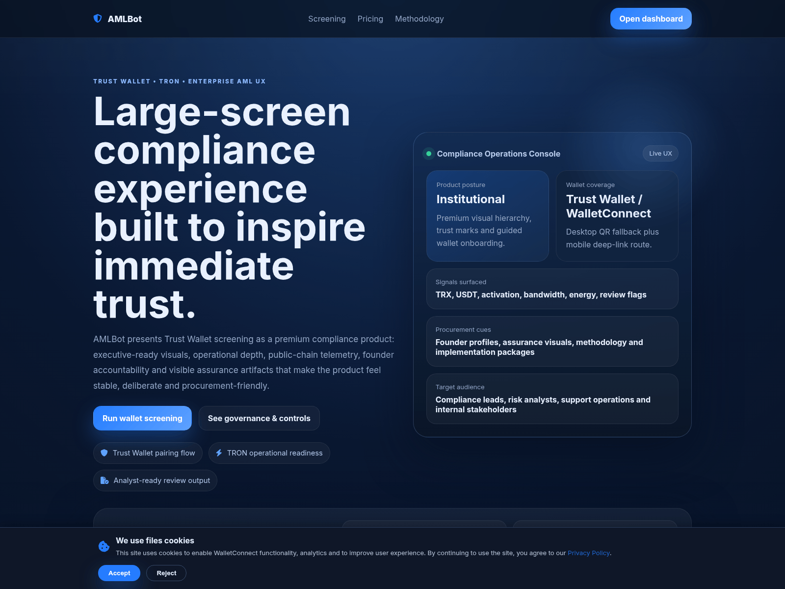 Screenshot of usdt-amlcheck.info