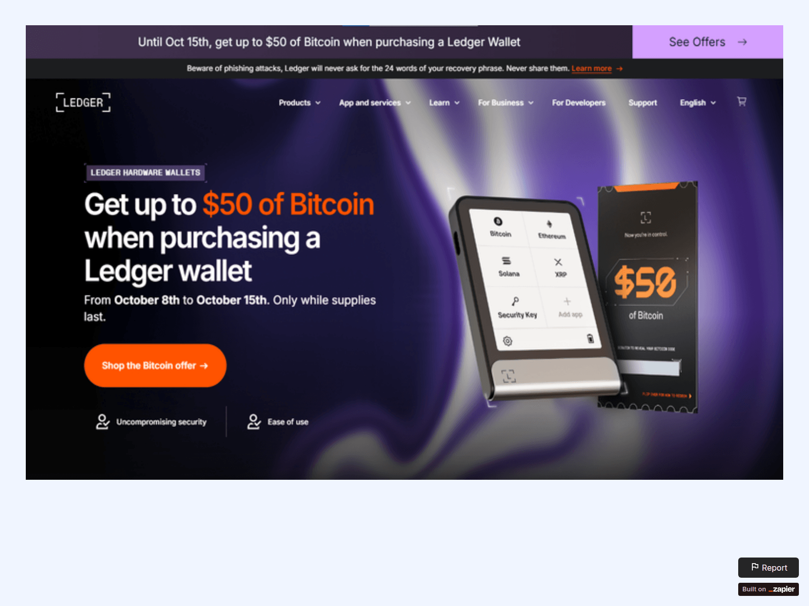 Screenshot of started-livedesktop.zapier.app
