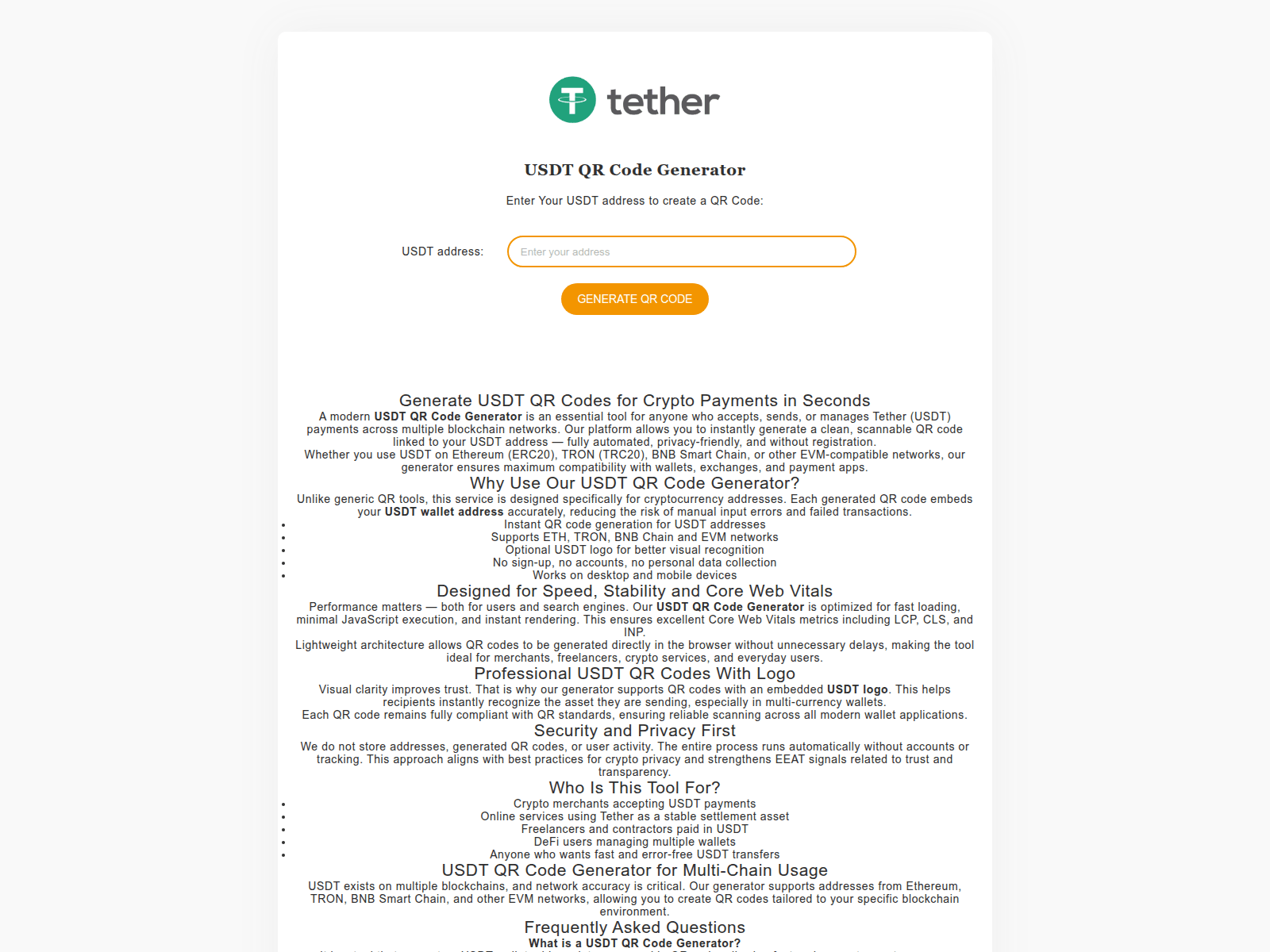 Screenshot of usdt-qrs.com