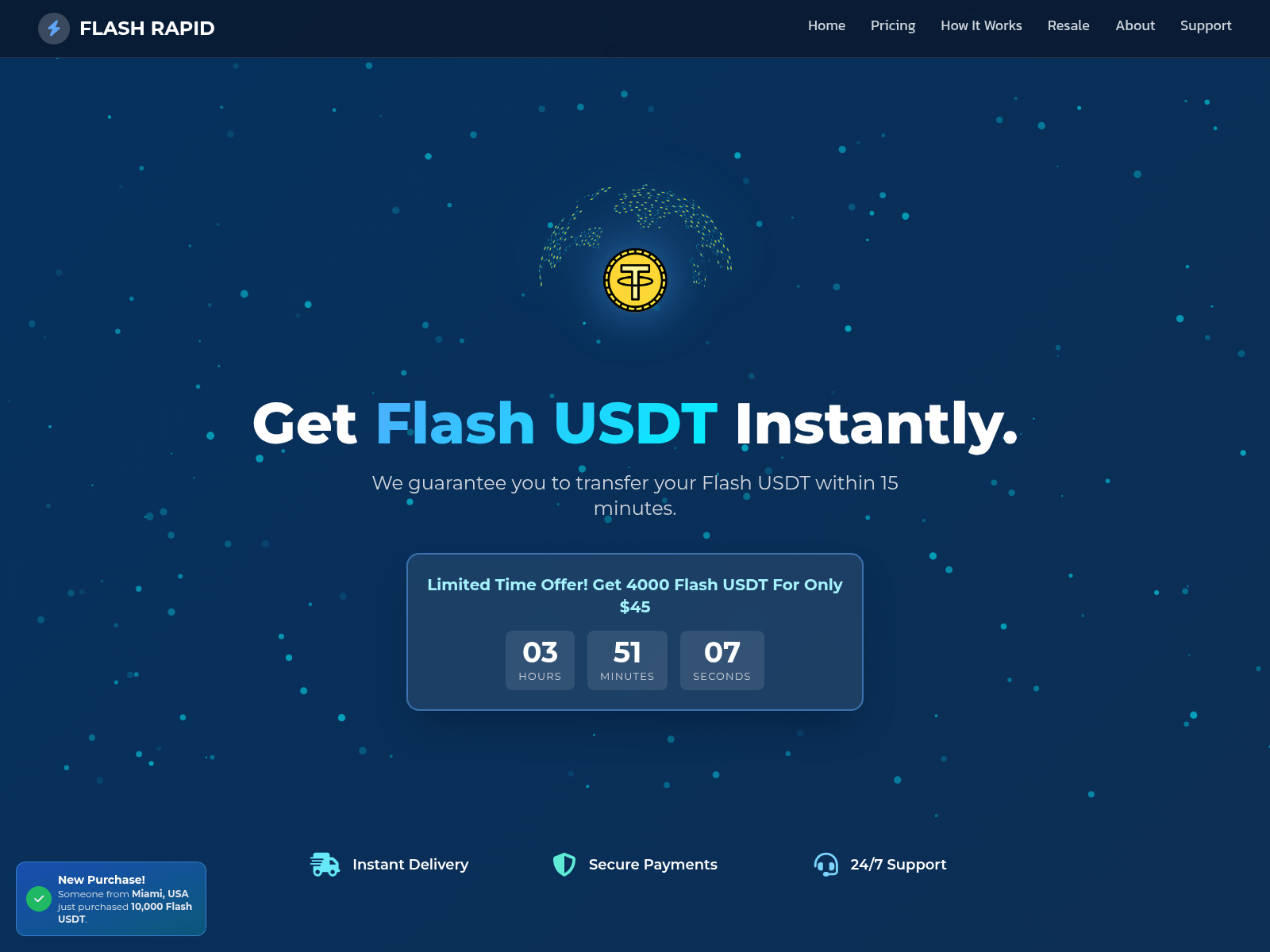 Screenshot of mail.flashusdtseller.online