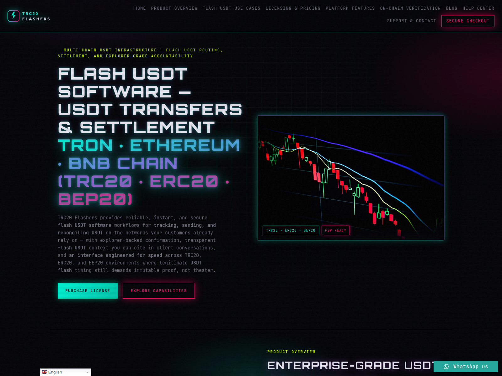 Screenshot of trc20flashers.com