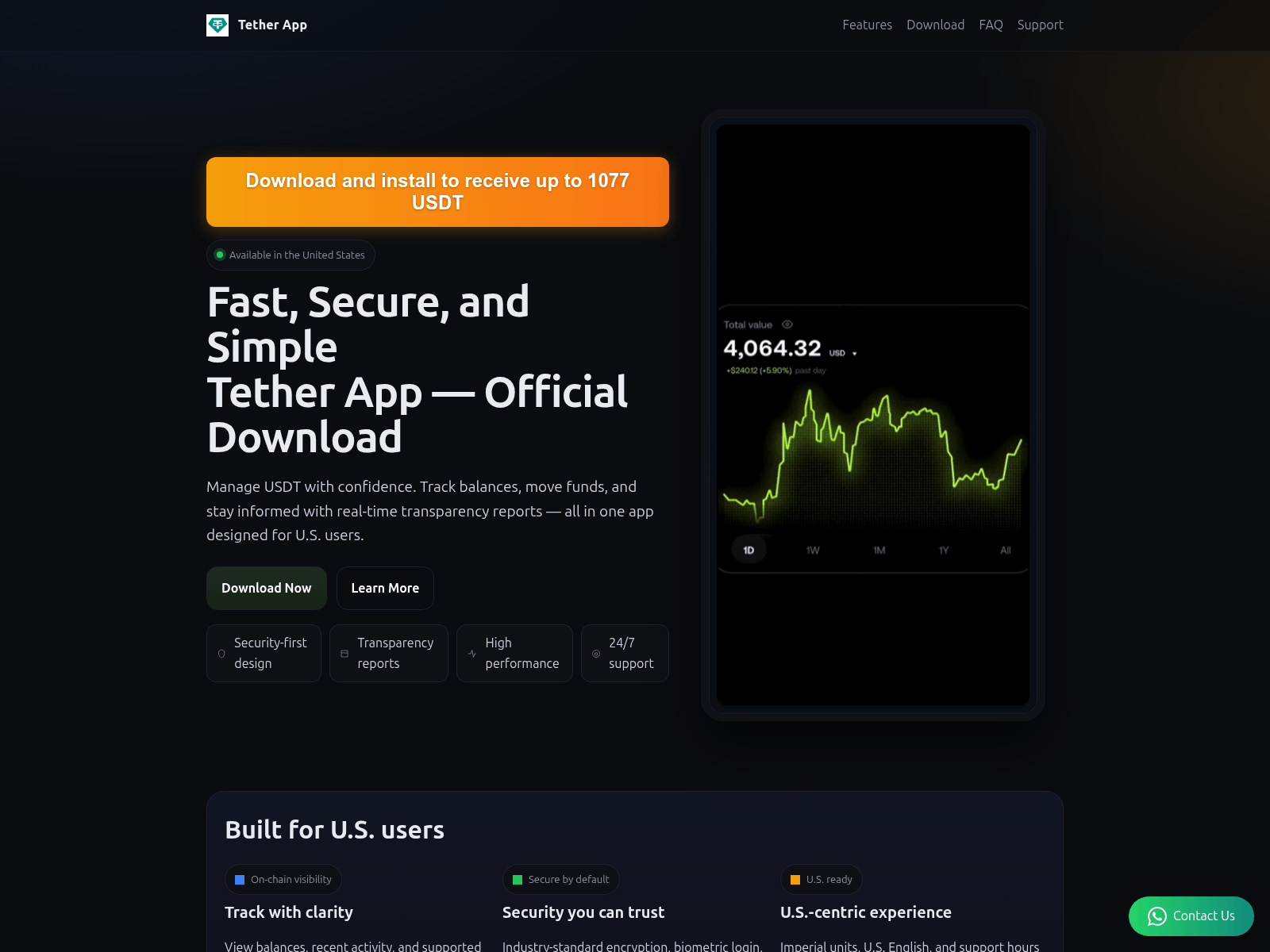 Screenshot of android-tether.com