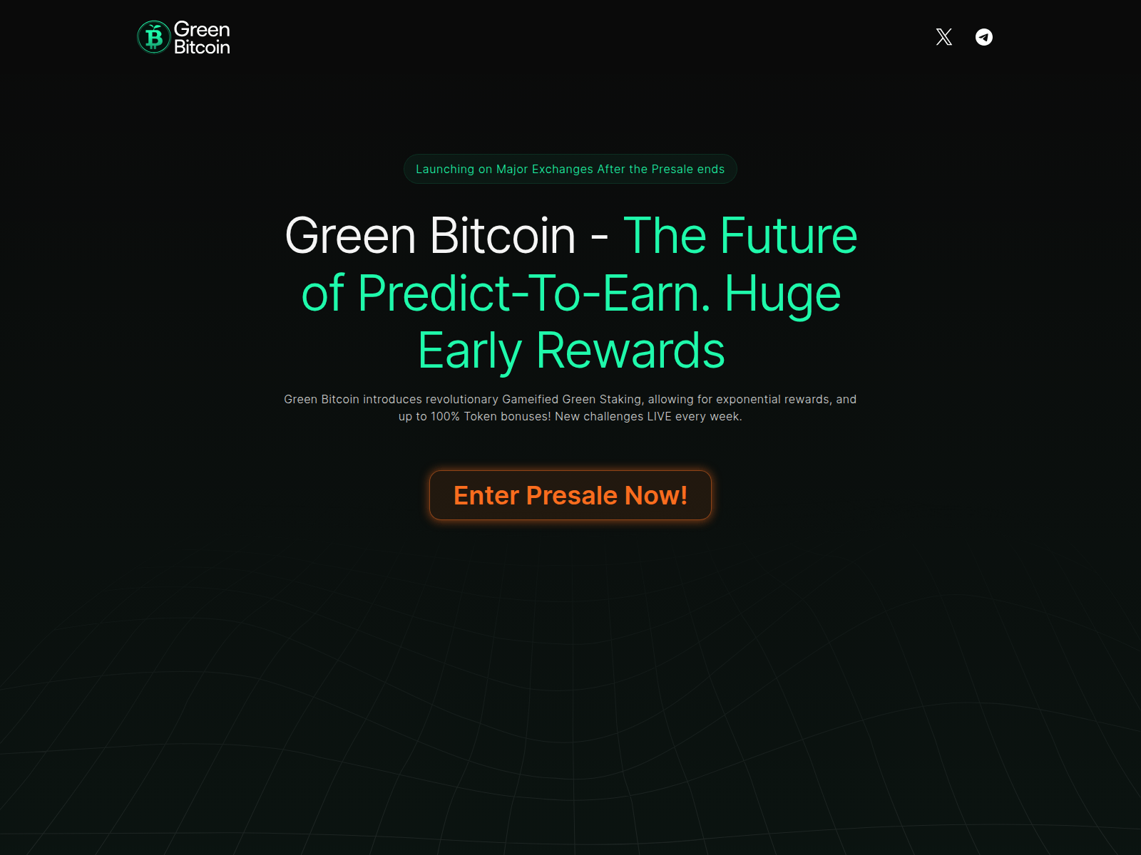 Screenshot of greenbitcoin.finance