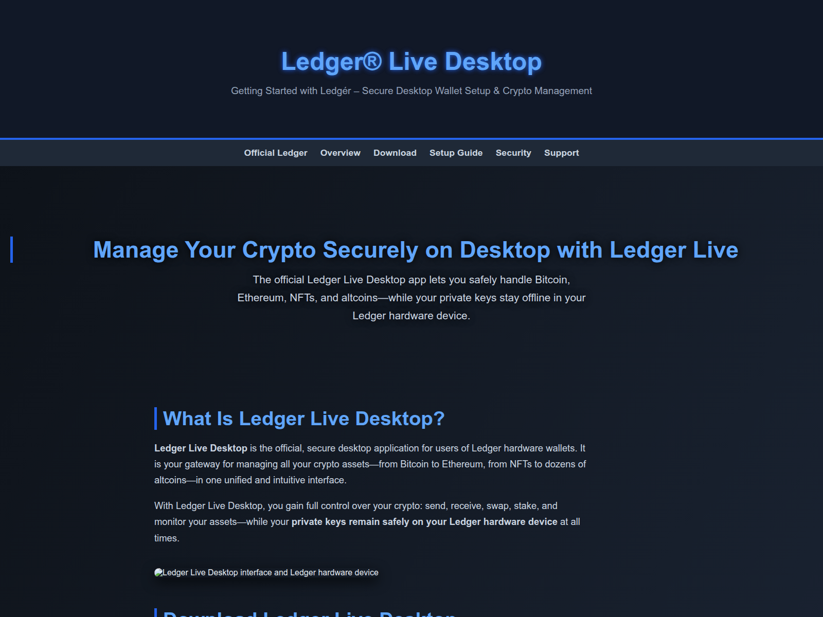 Screenshot of install-ledgers-desk.pages.dev