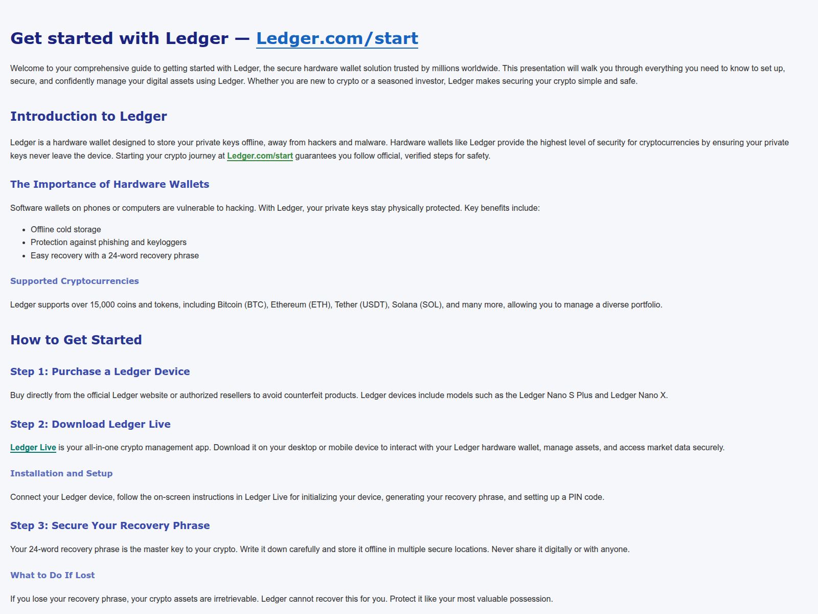 Screenshot of ioledgr-start.pages.dev