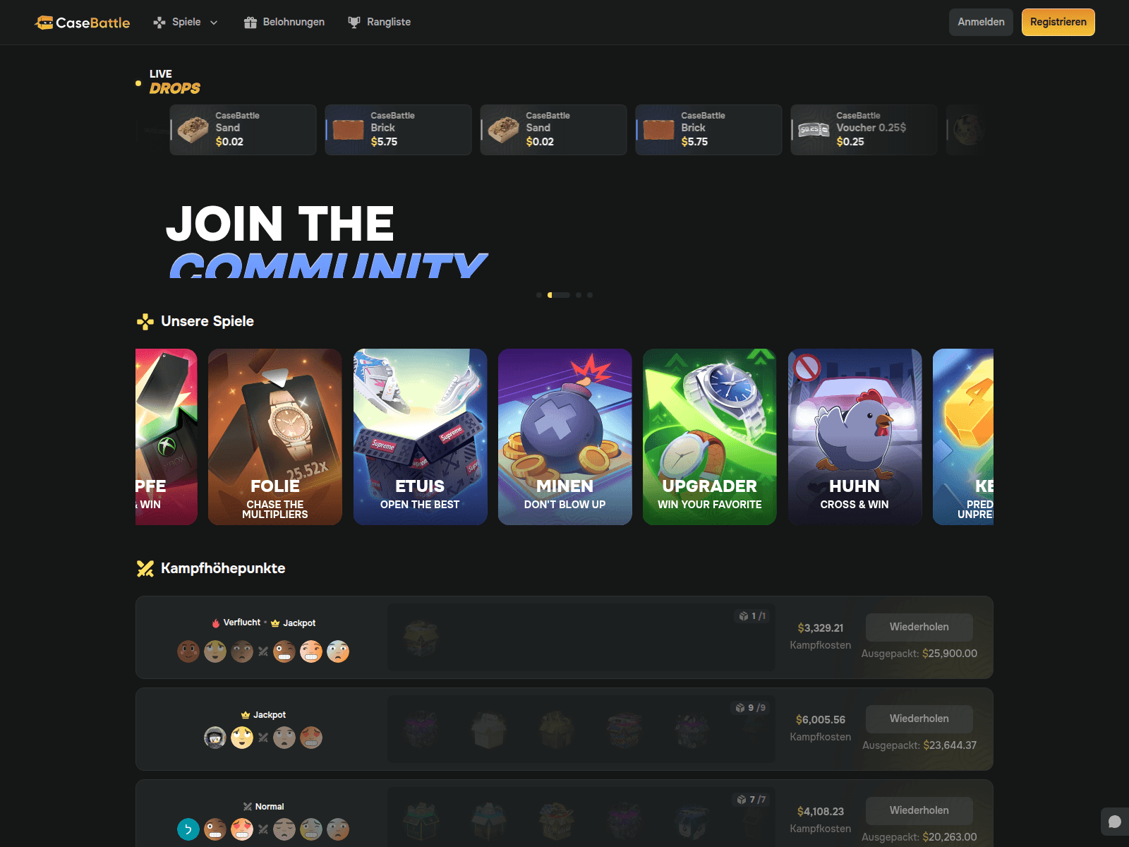 Screenshot of casebattle.com