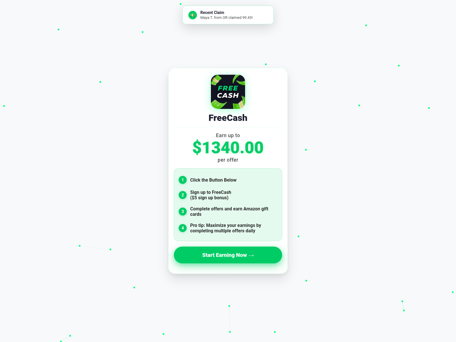 Screenshot of freecash-amazon.pages.dev